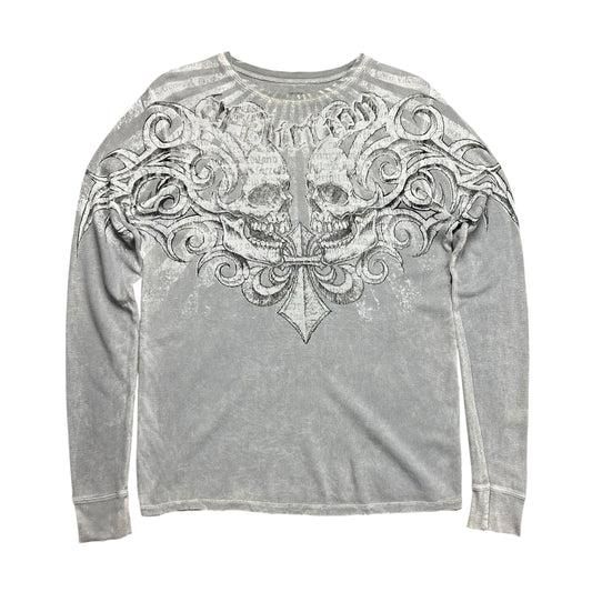 Affliction Tim Sylvia Gothic Thermal Shirt - L