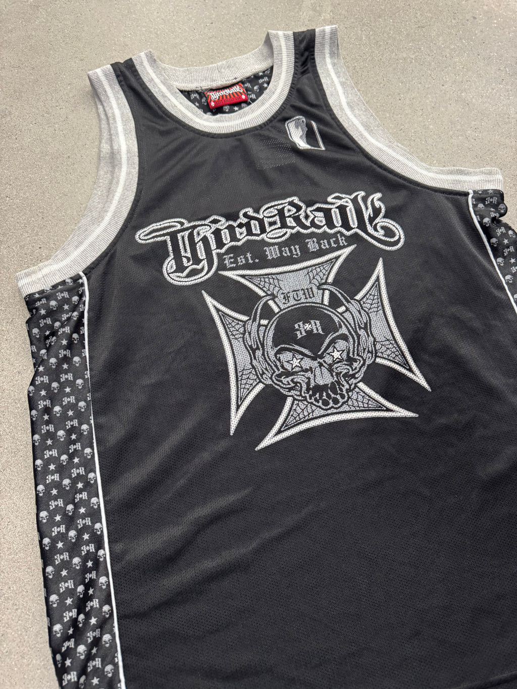Third Rail Skull & Cross Basketball Jersey - L