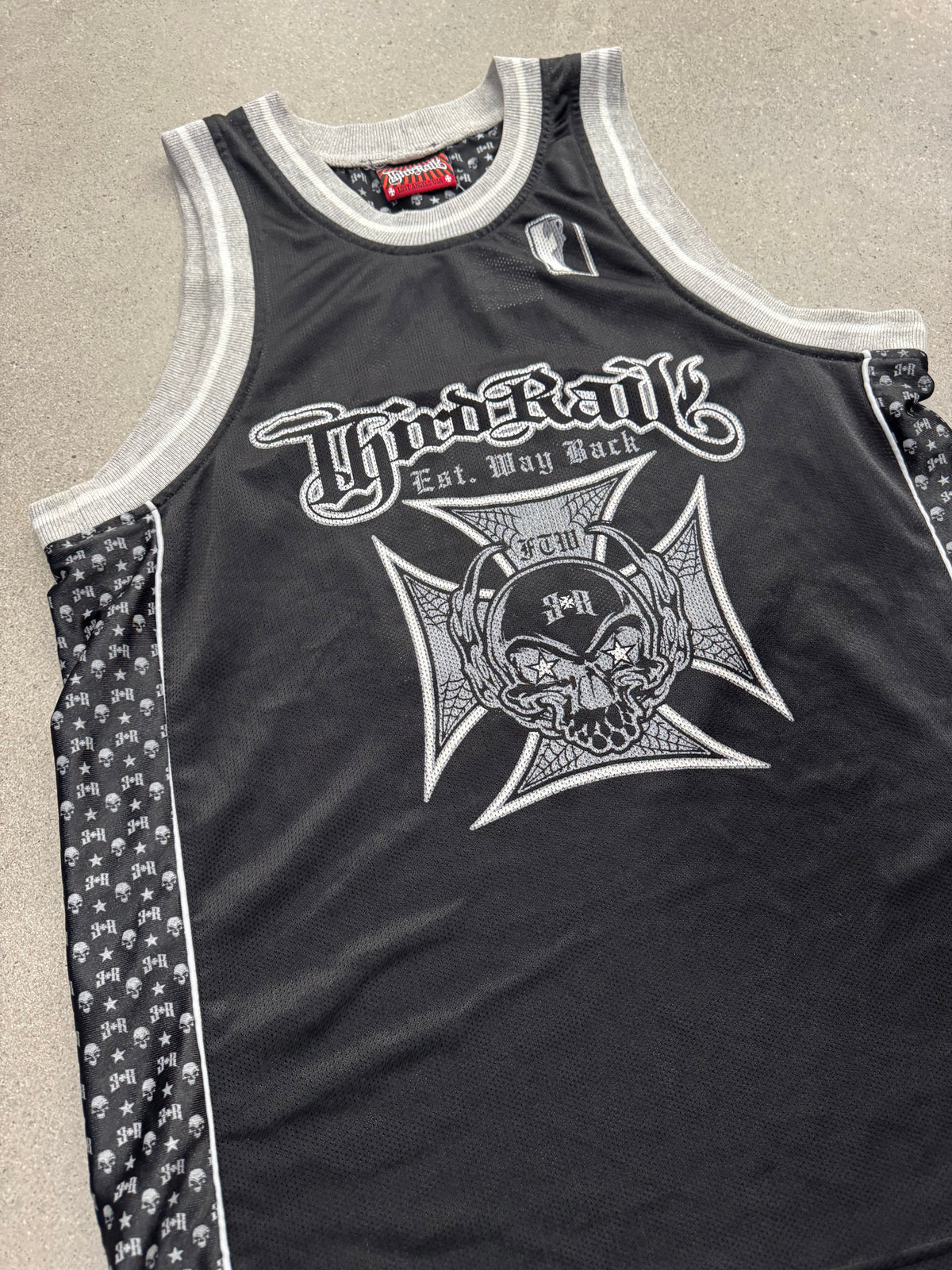 Third Rail Skull & Cross Basketball Jersey - L