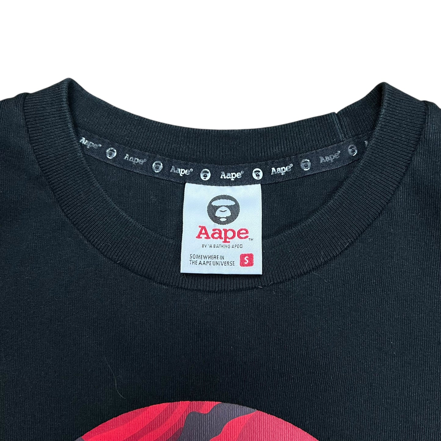 Aape Red Logo Moonface T-shirt - S