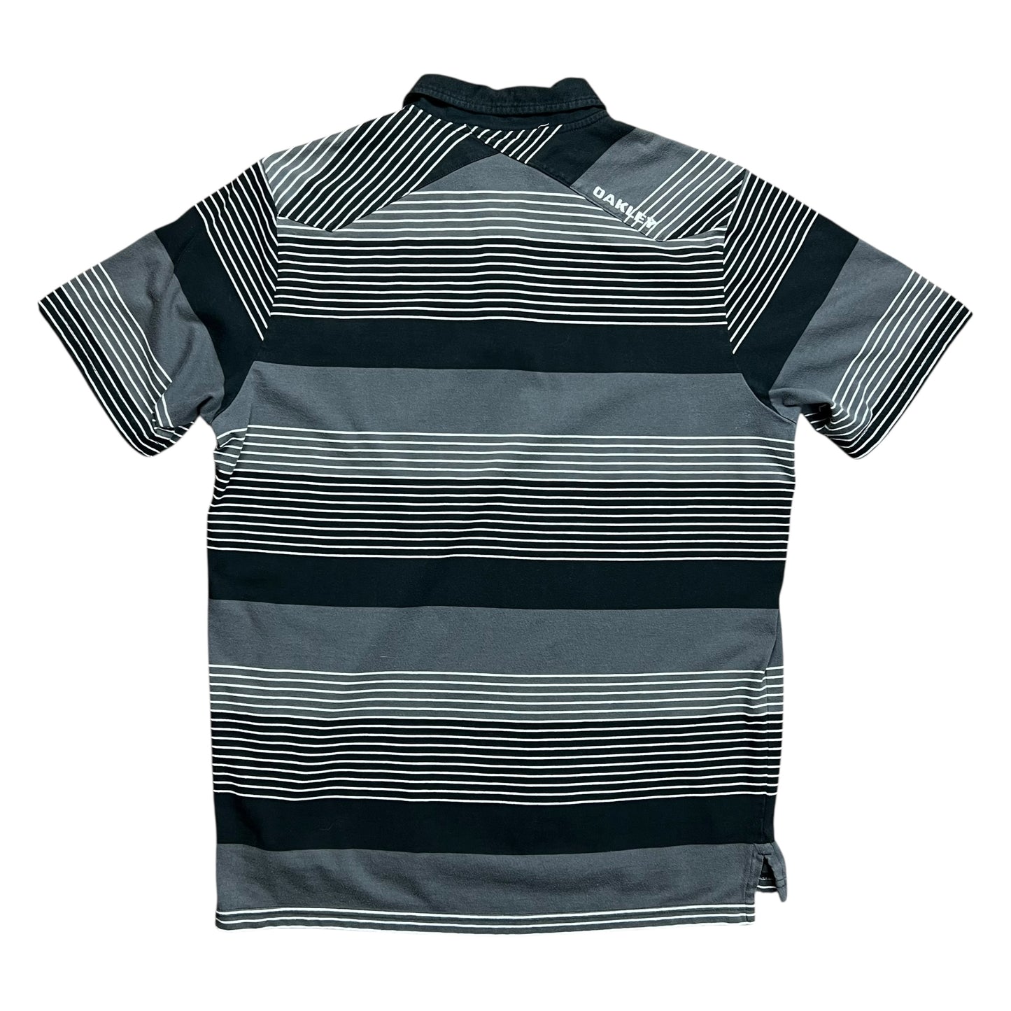 Oakley Black Striped Polo Shirt - L