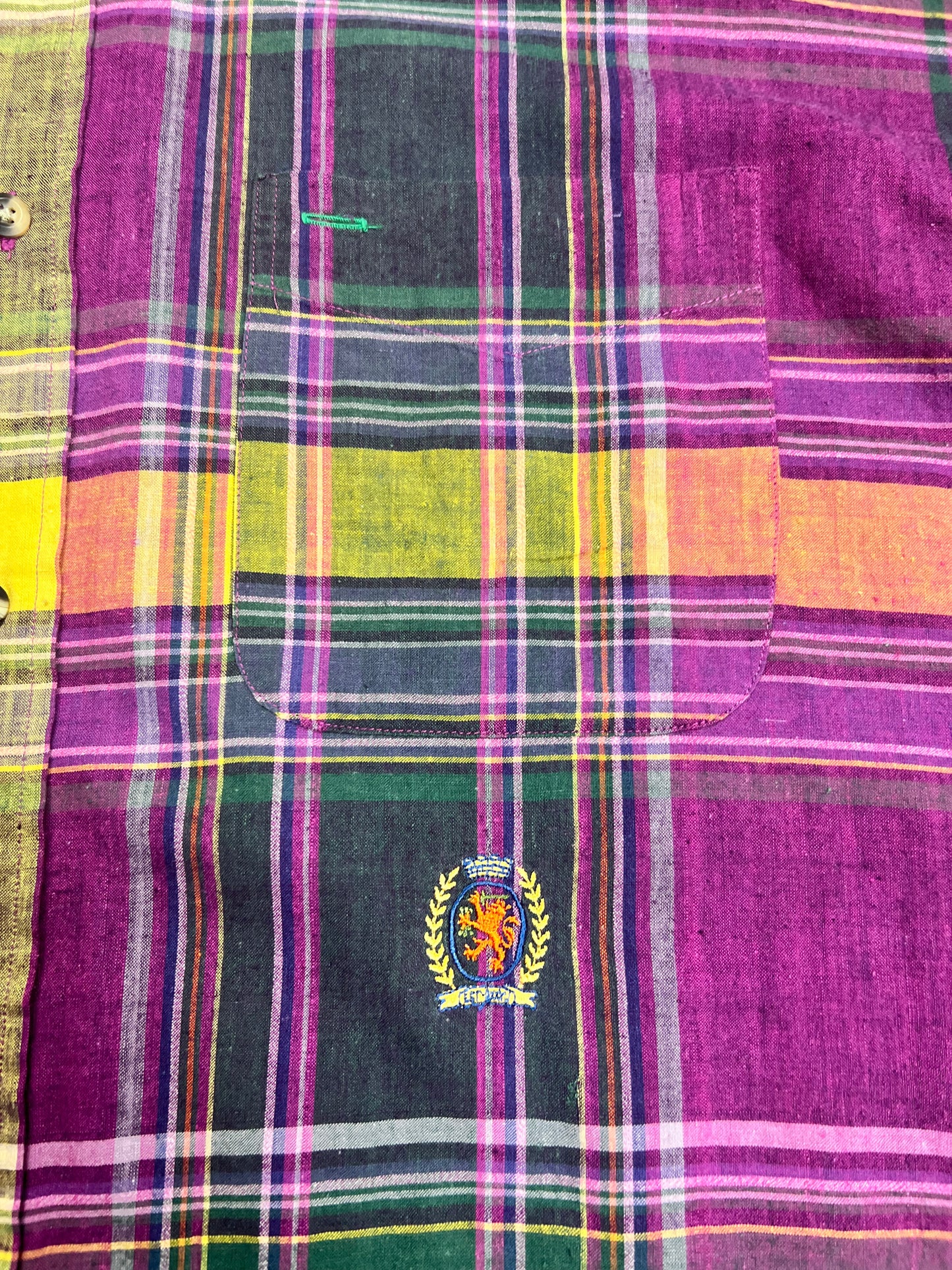 Tommy Hilfiger Purple Plaid Button-up Shirt - XL