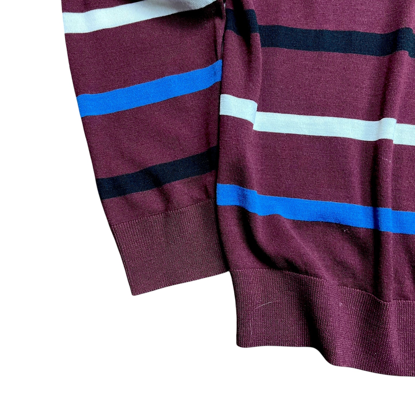 JW Anderson x Uniqlo Striped Burgundy Wool Sweatshirt - L