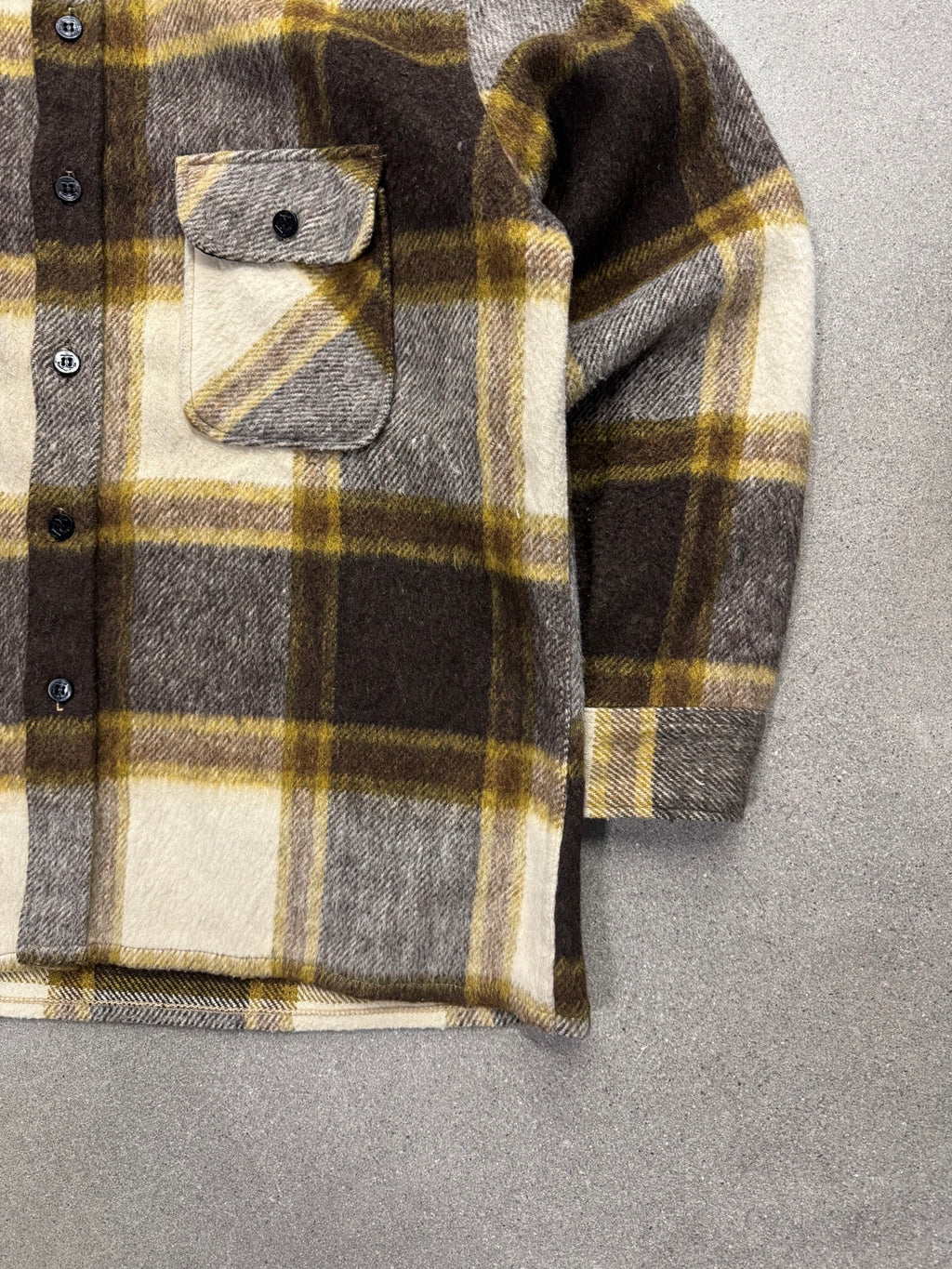 Atleigh C.P.O. Plaid Button-Up Flannel Jacket - L