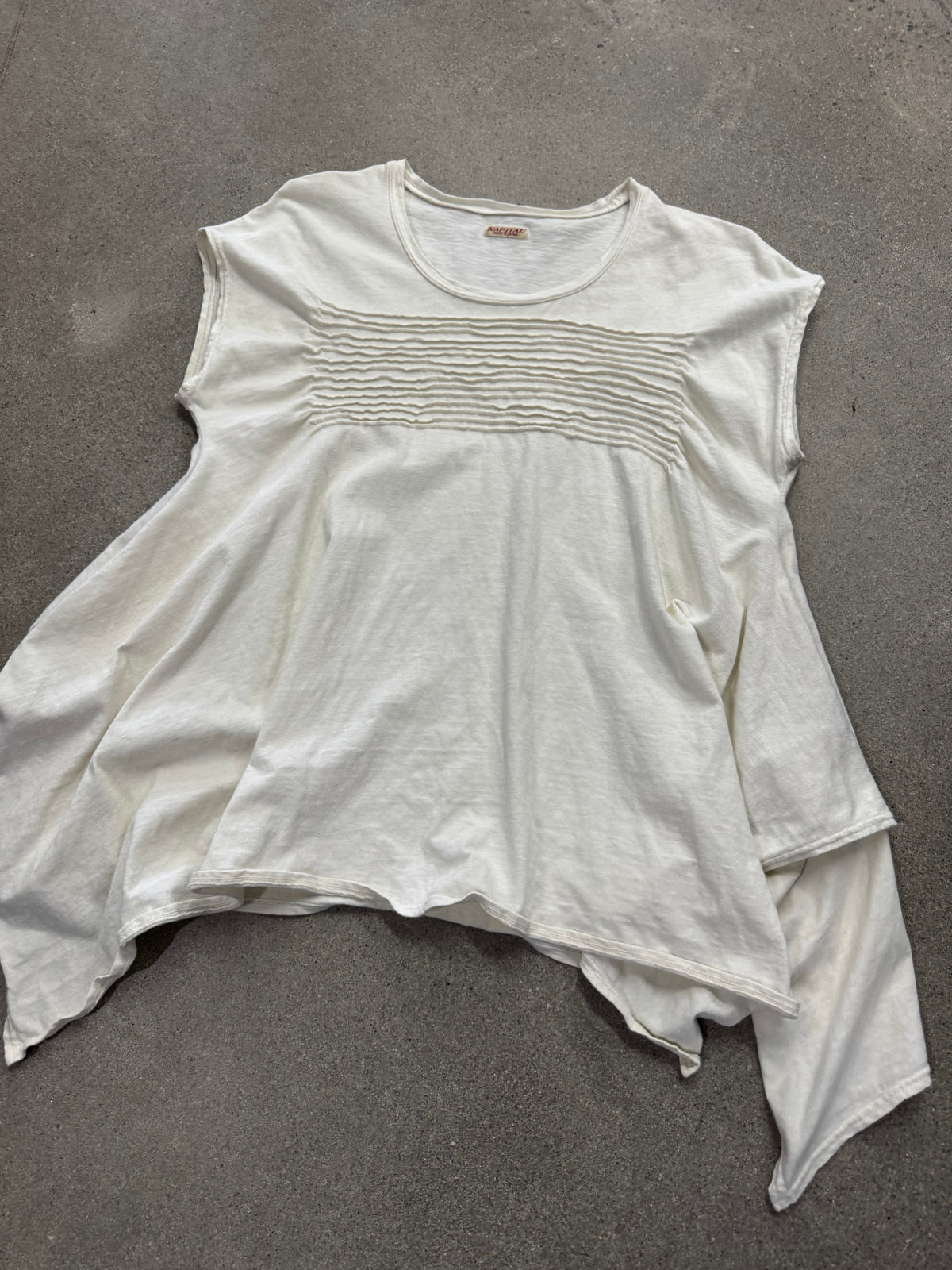 Kapital Jersey Knit Border Tuck Tent T-Shirt - S