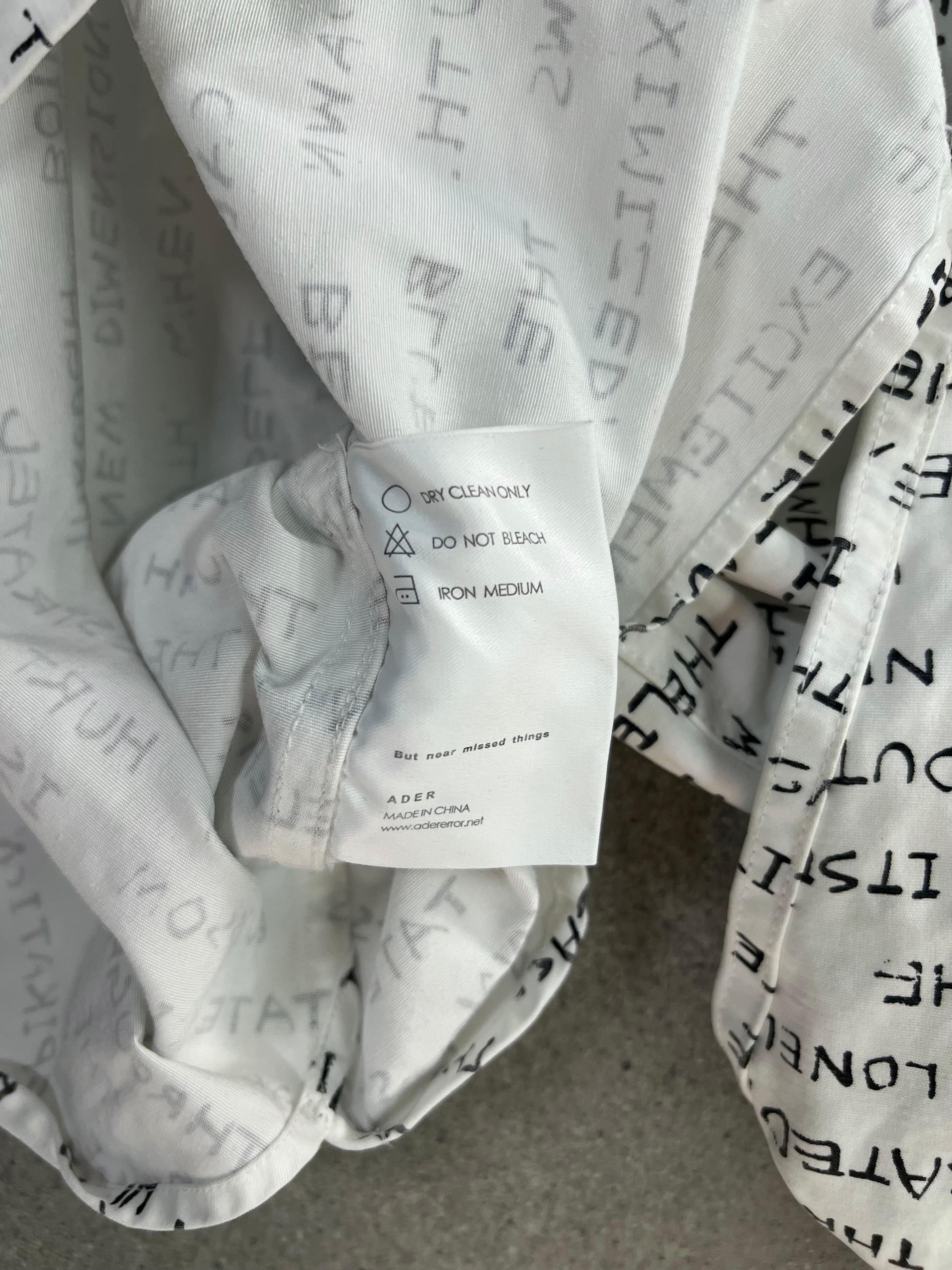 Ader Error Letter Button-Up Shirt - L