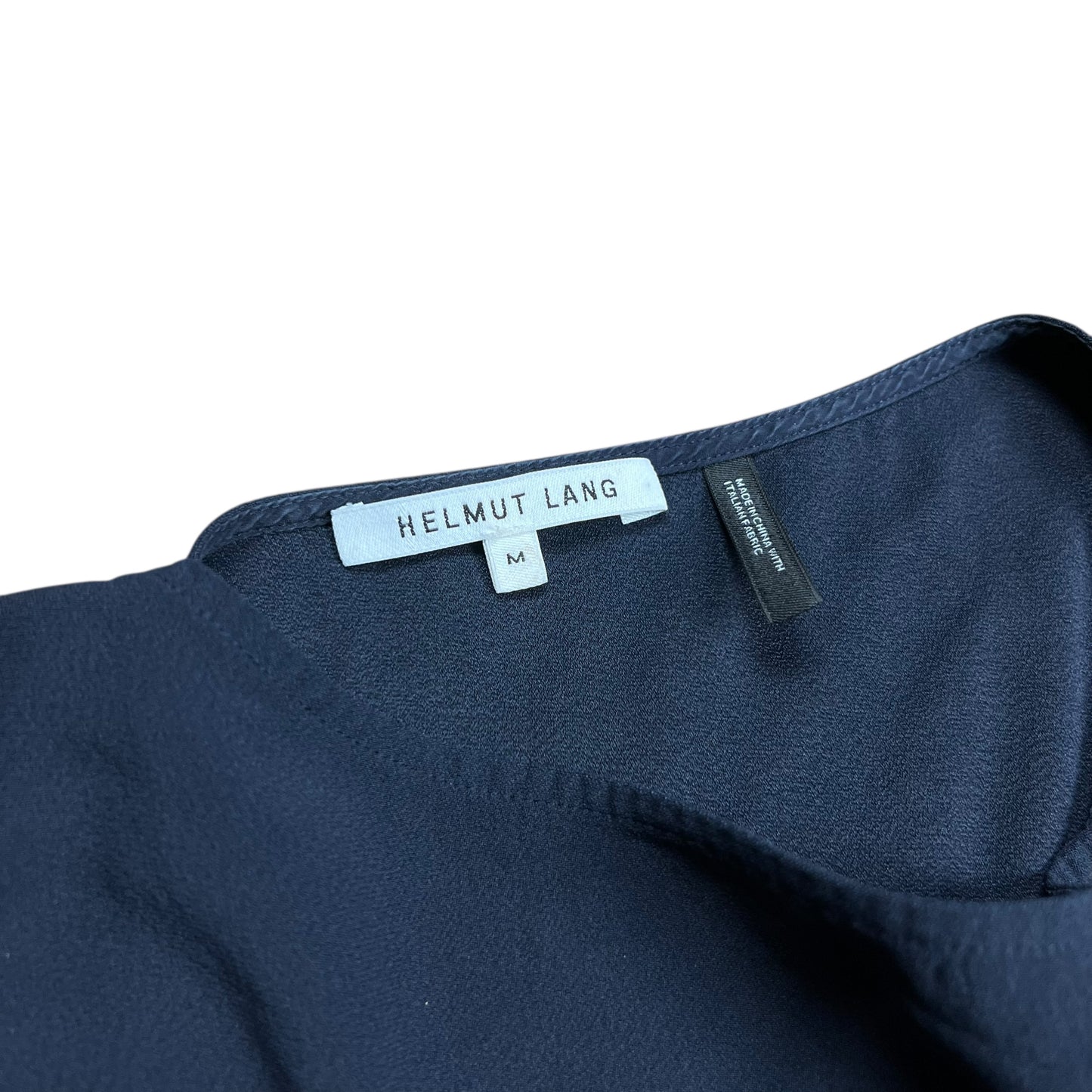 Helmut Lang Navy Tie Top - M