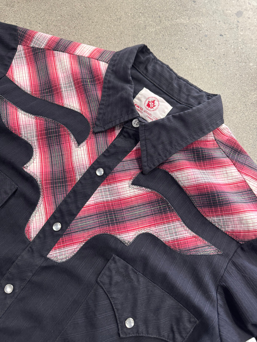 MWG Western Pearl Snap Button-Up Cowboy Shirt - L