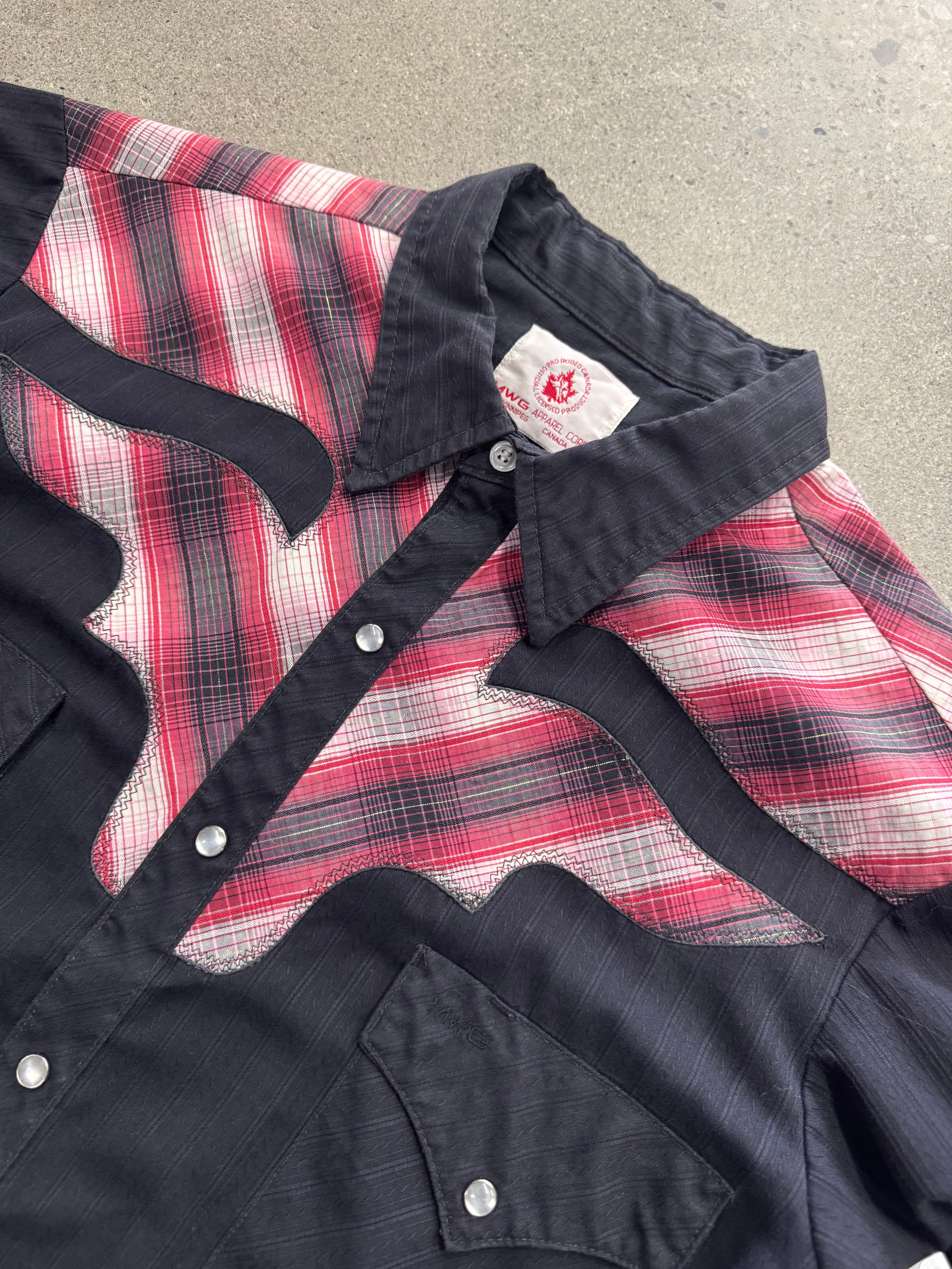 MWG Western Pearl Snap Button-Up Cowboy Shirt - L