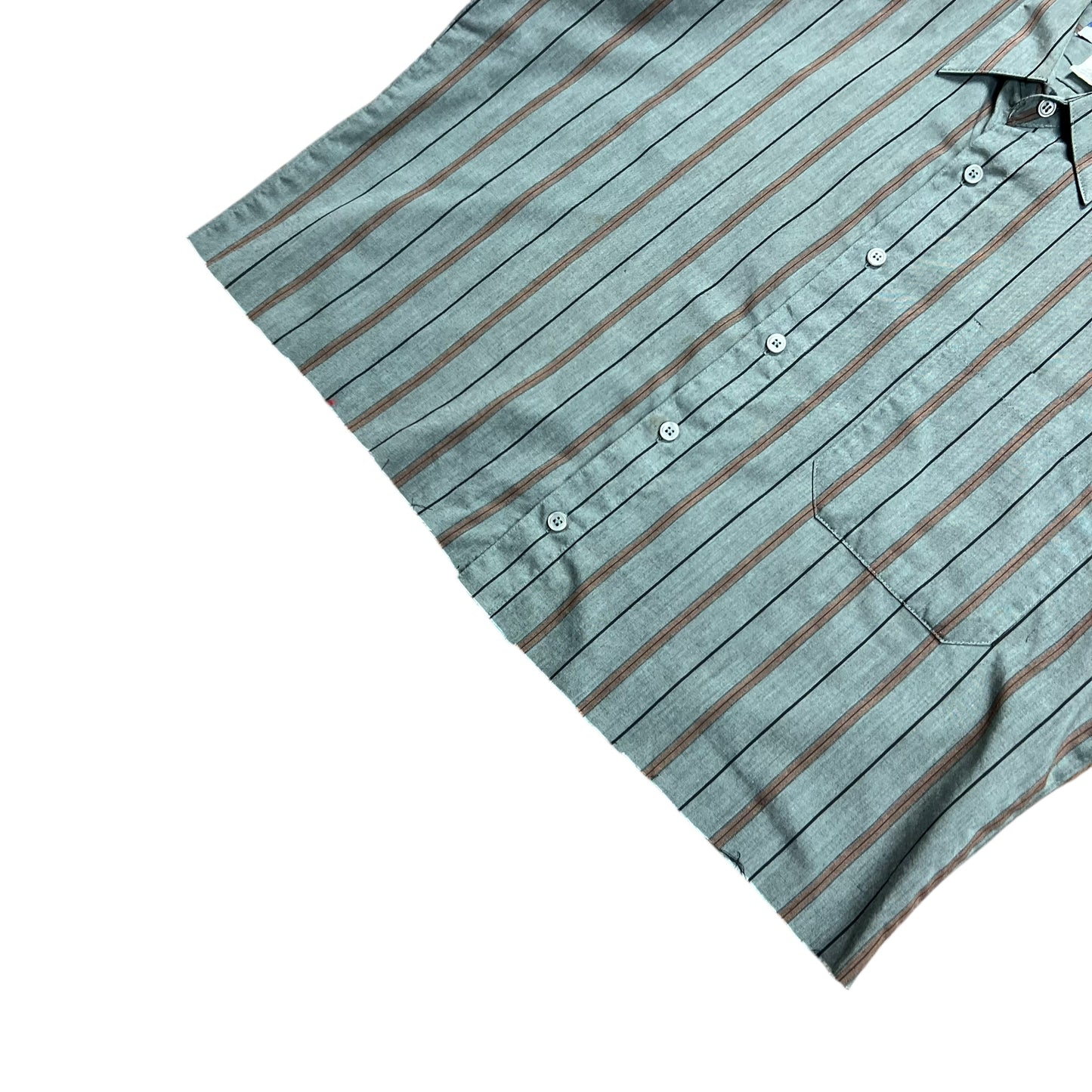 United Cropped Stripped Button-up Shirt - L