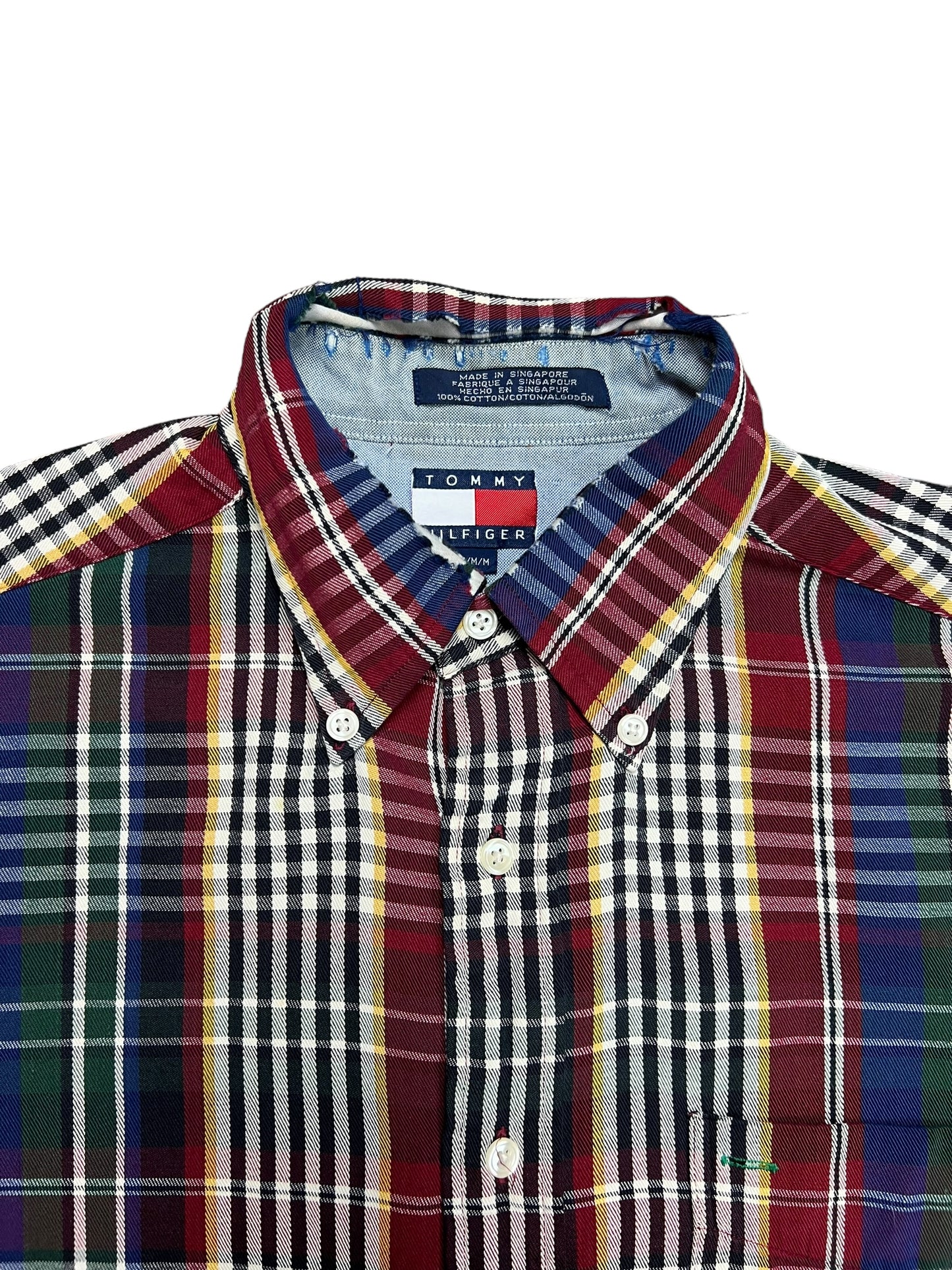Tommy ￼Hilfiger Plaid Striped Button-up Shirt - XL