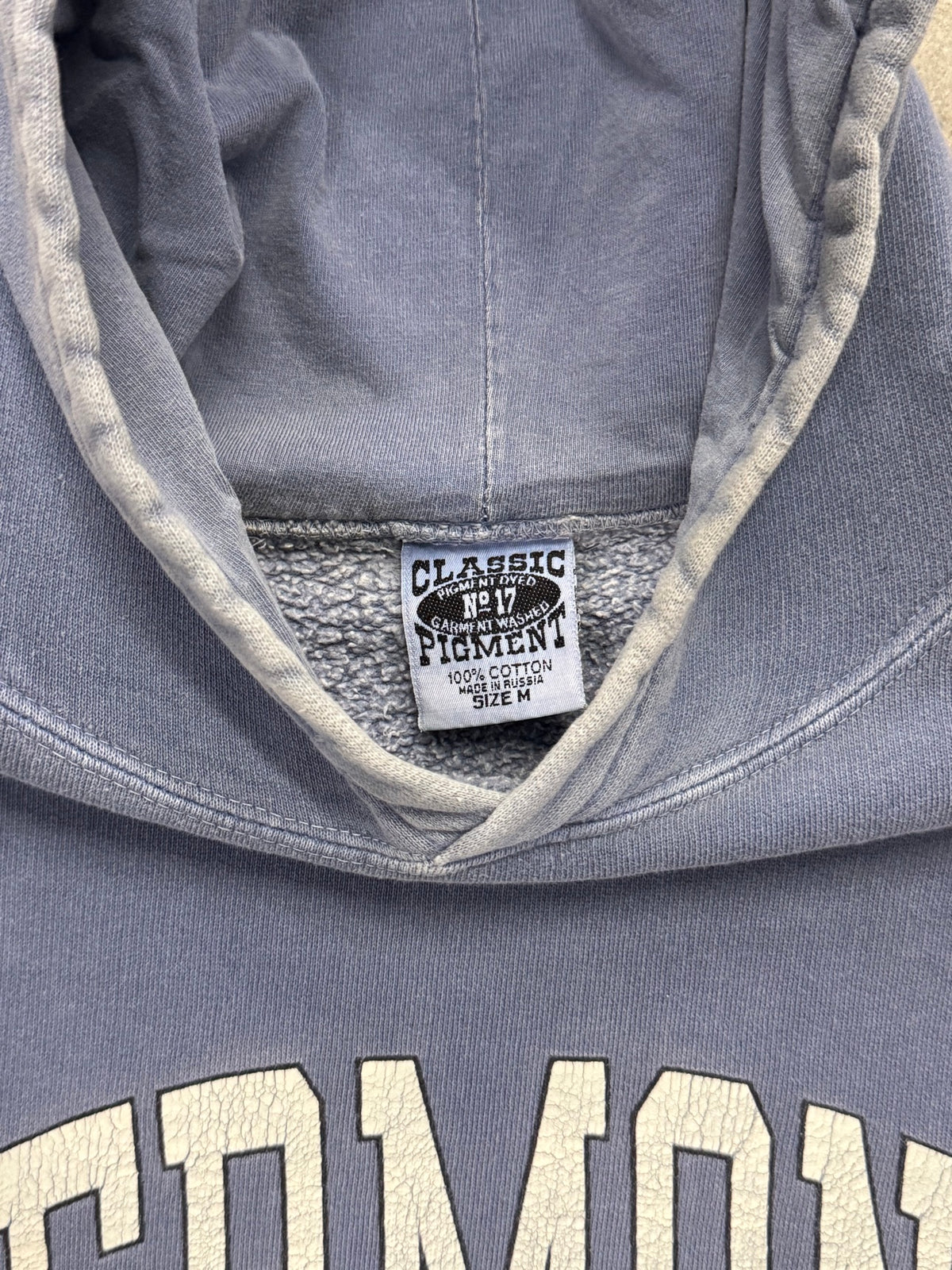 Faded & Distressed Vermont Collegiate Pullover Hoodie - L