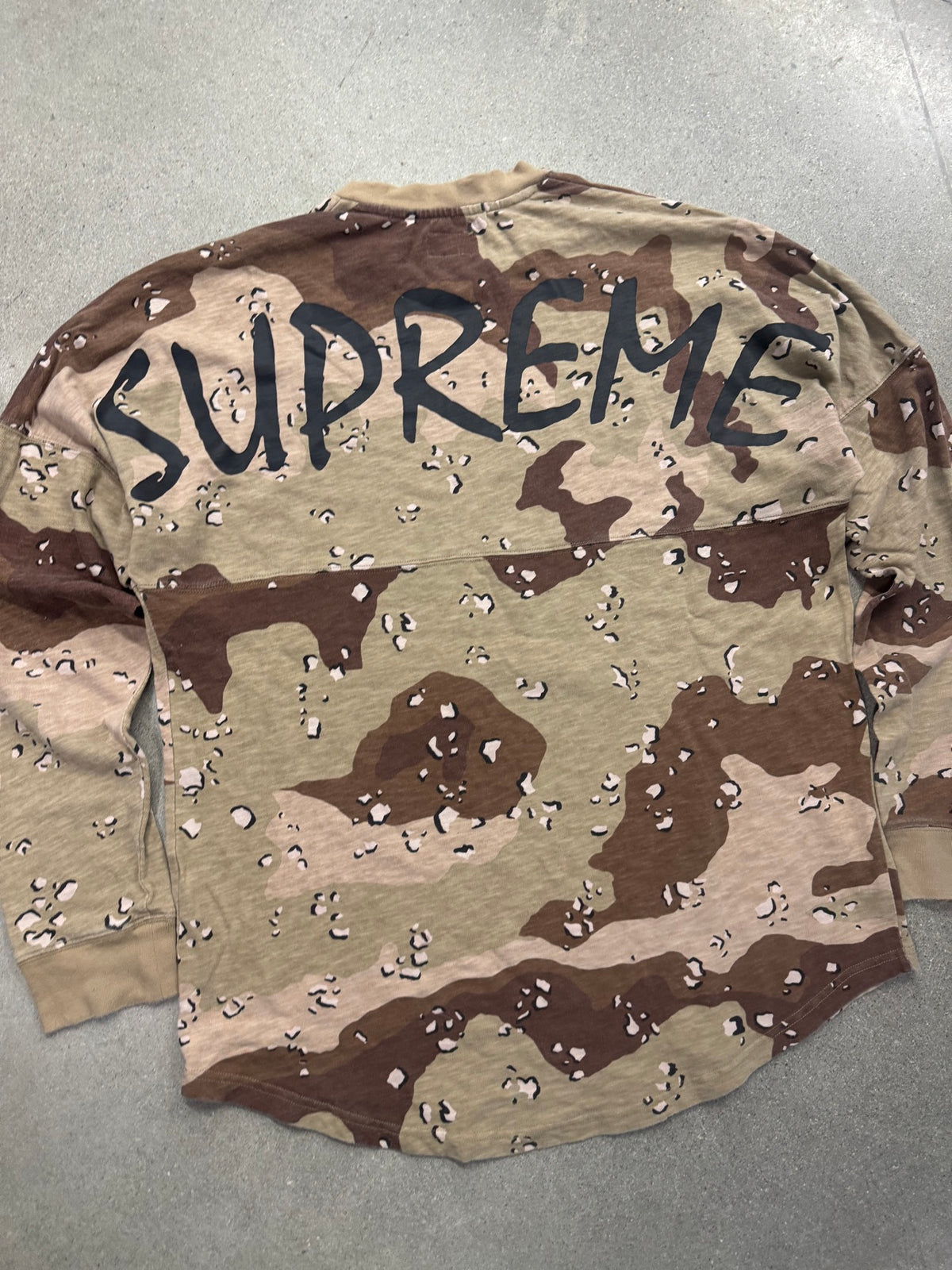 Supreme Desert Camo Long Sleeve Jersey Knit Shirt - XL