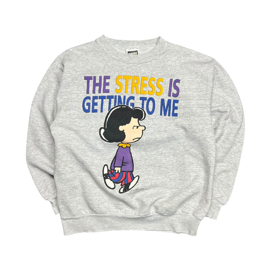 Peanuts The Stress Is Getting To Me Lucy Crewneck - L
