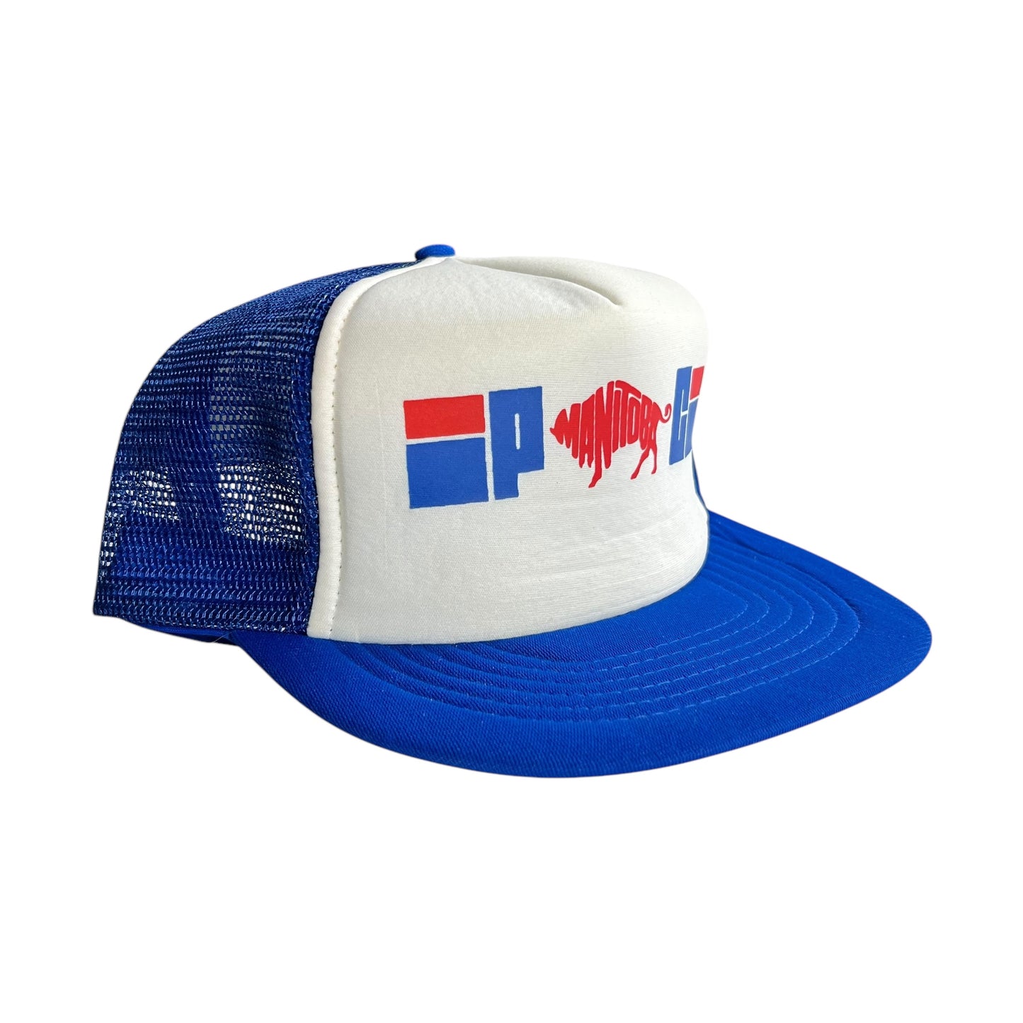 Blue & White Manitoba Buffalo Trucker Hat