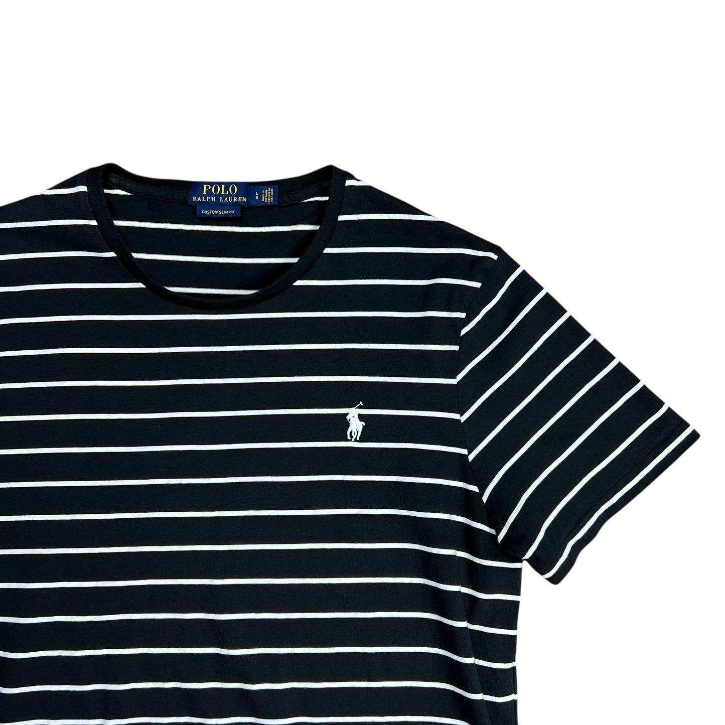 Polo Ralph Lauren Black & White Striped T-shirt - L