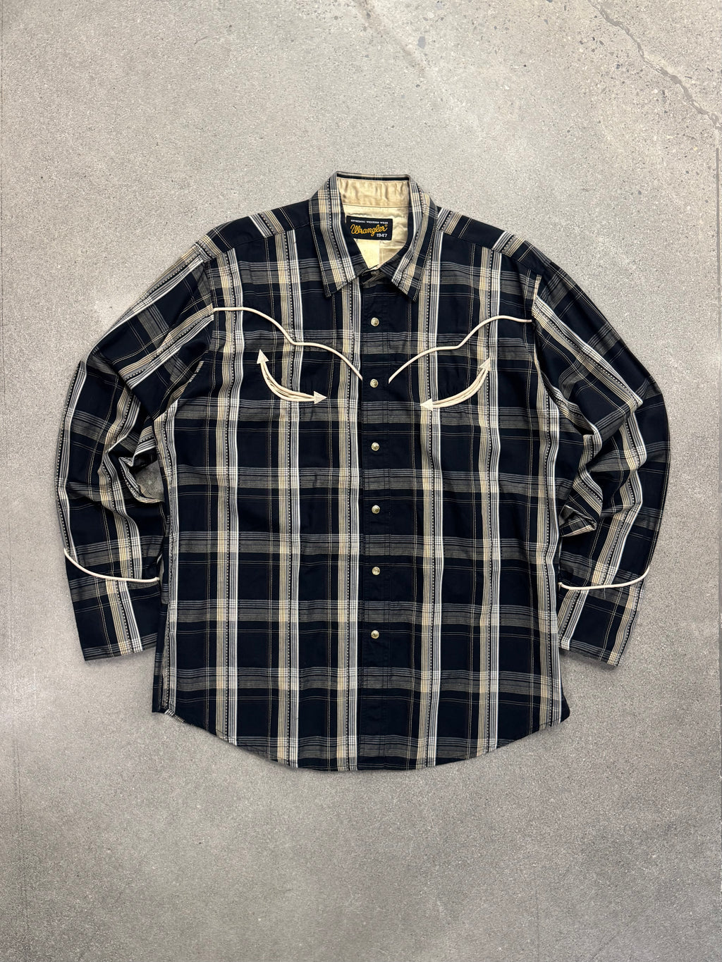 Wrangler Western Smile Pocket Button-Up Cowboy Shirt - XL