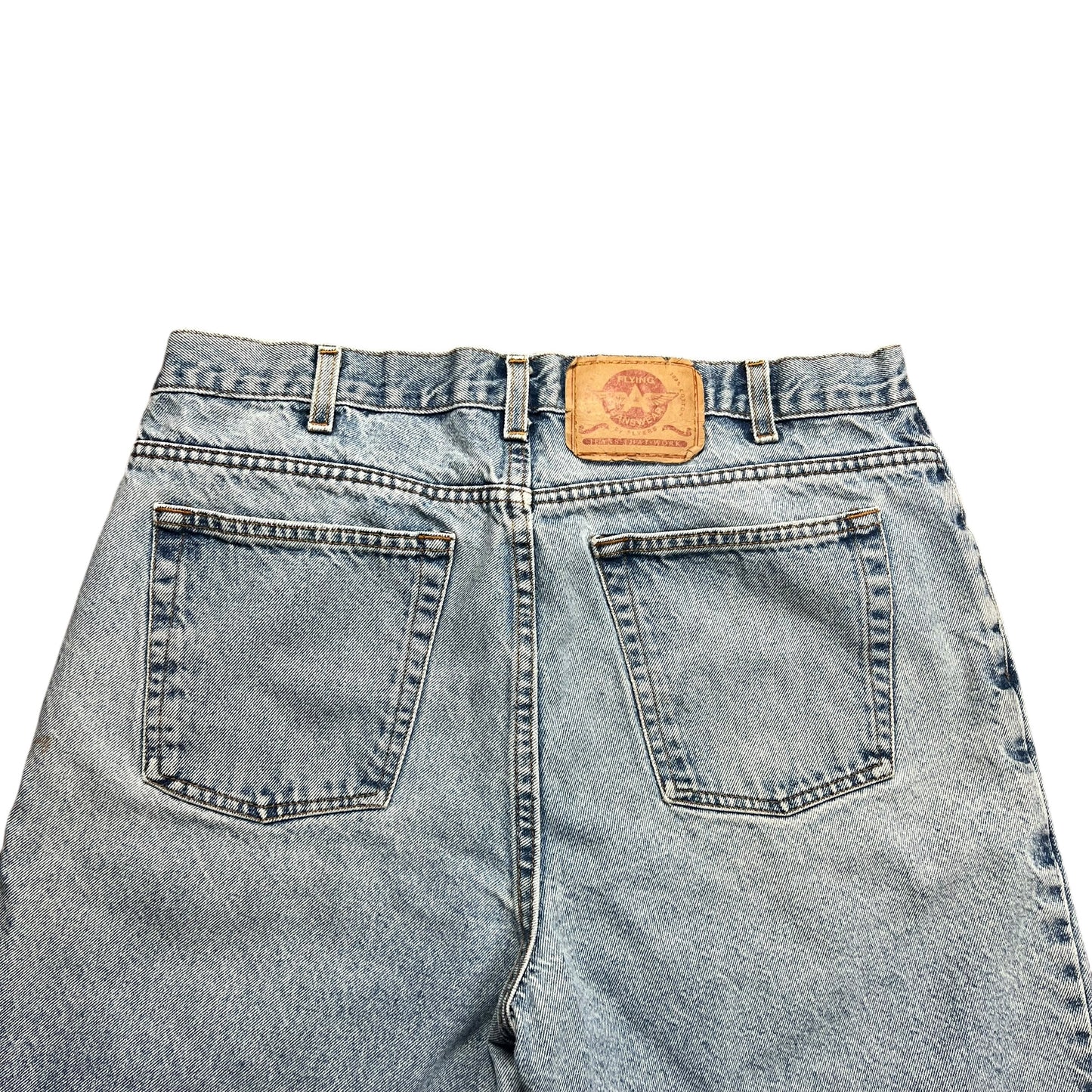 Flyers Faded Light Wash Jean Shorts - 32”