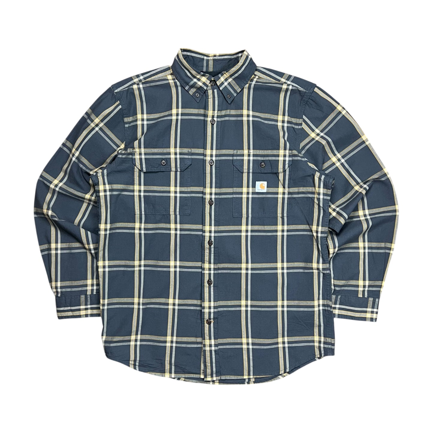 Carhartt Loose Fit Chambray Long-sleeve Plaid Shirt - XL