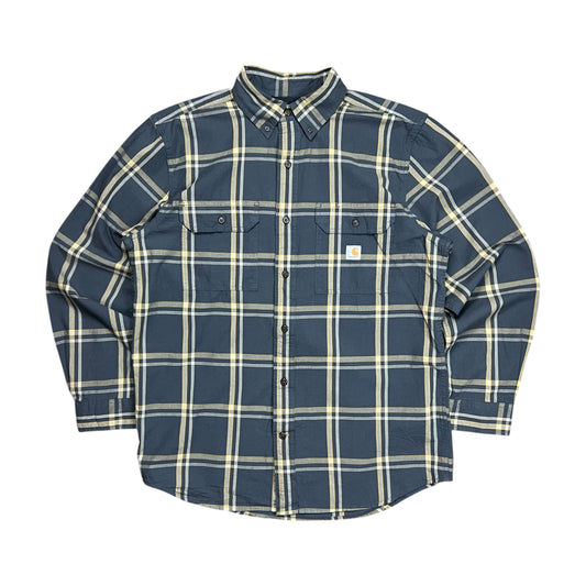Carhartt Loose Fit Chambray Long-sleeve Plaid Shirt - XL