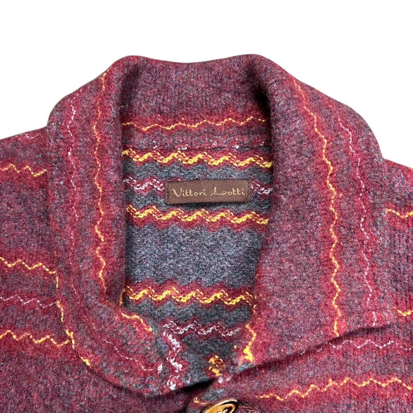 Vittori Lotti Striped Italian Wool Jacket - S