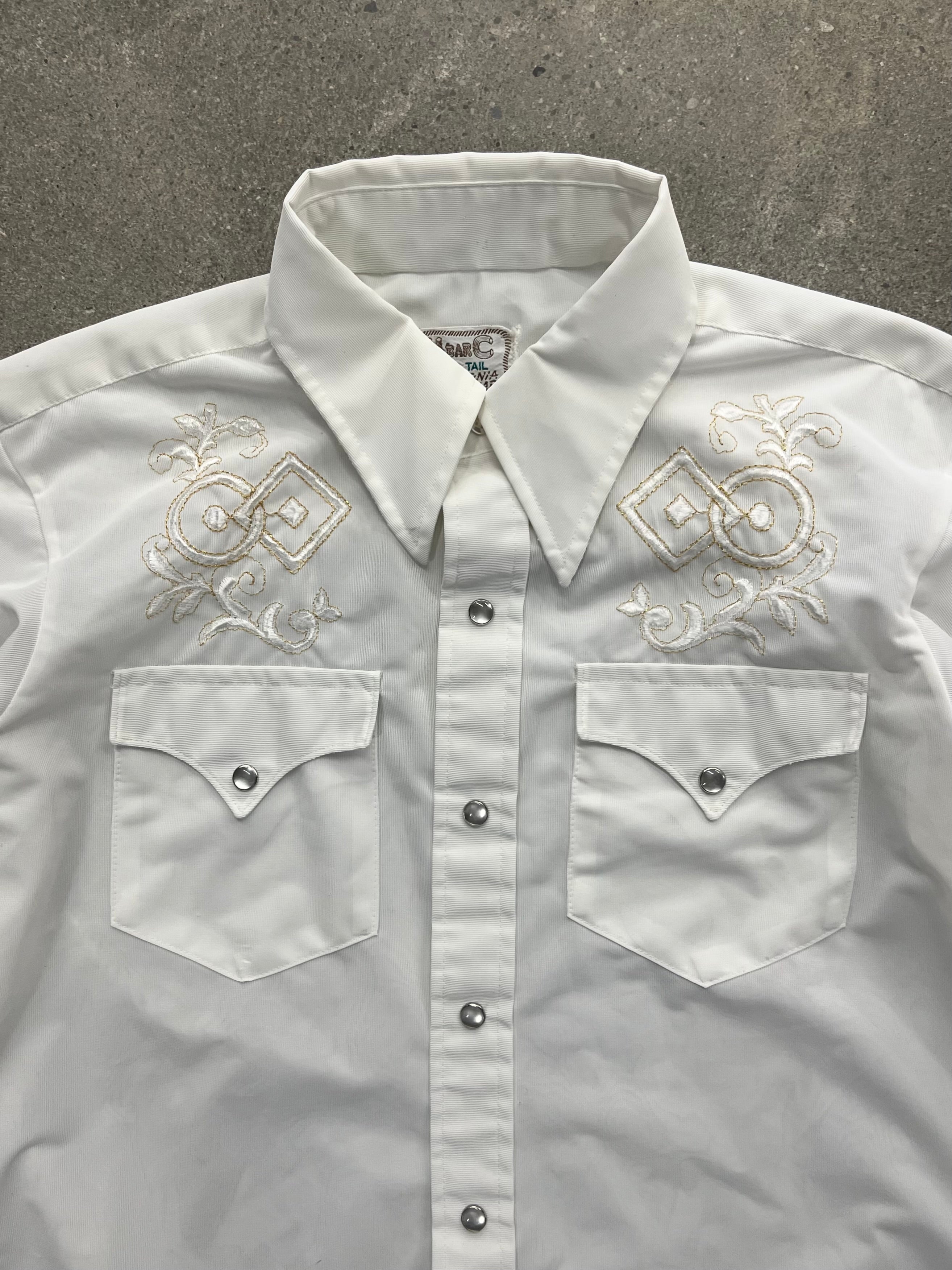H Bar C California Ranchwear Pearl Snap Button-Up Shirt - L