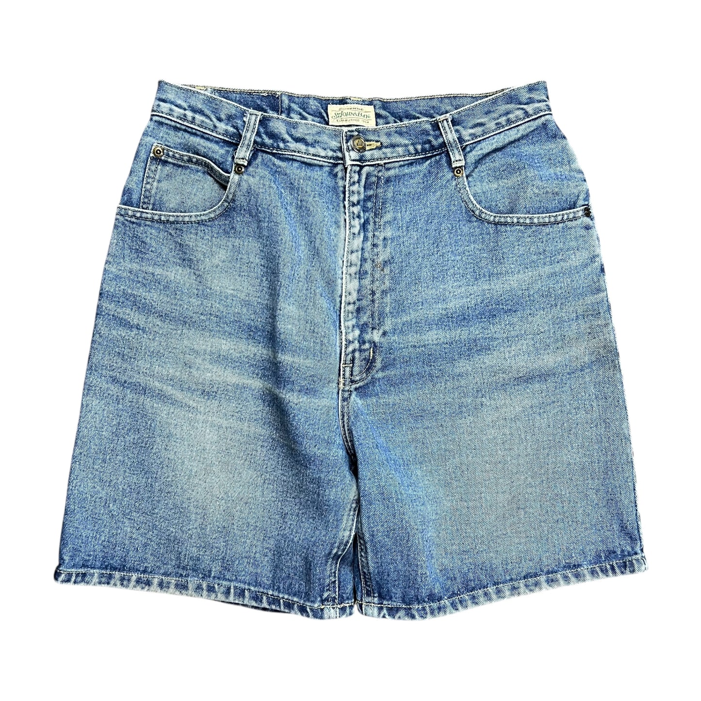 St John's Bay Faded Blue Jean Shorts - 30"