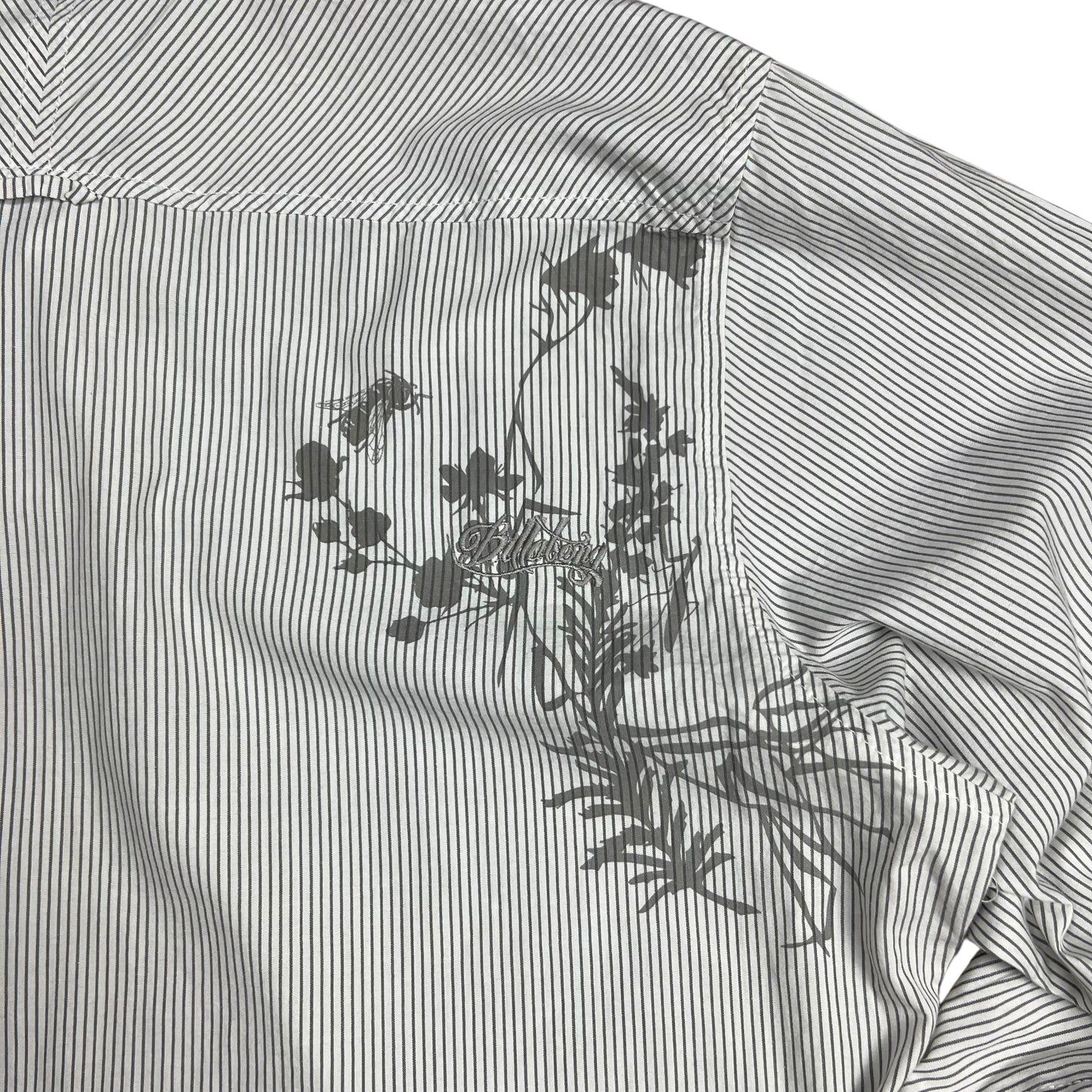 Billabong Flower Print Striped Button-up Shirt - XL