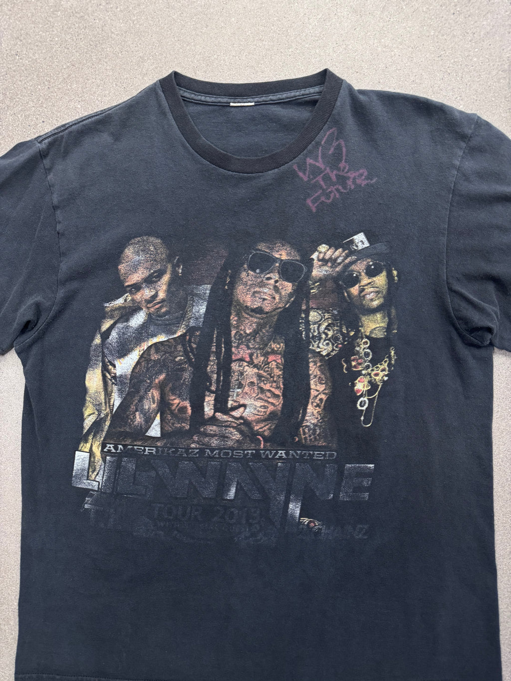 Faded 2013 Lil Wayne Amerikaz Most Water Tour T-Shirt - L