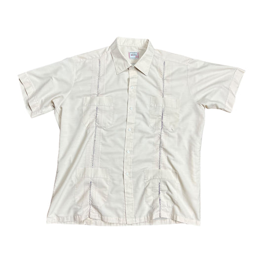 90’s Pleated Polo Button-up shirt - XL