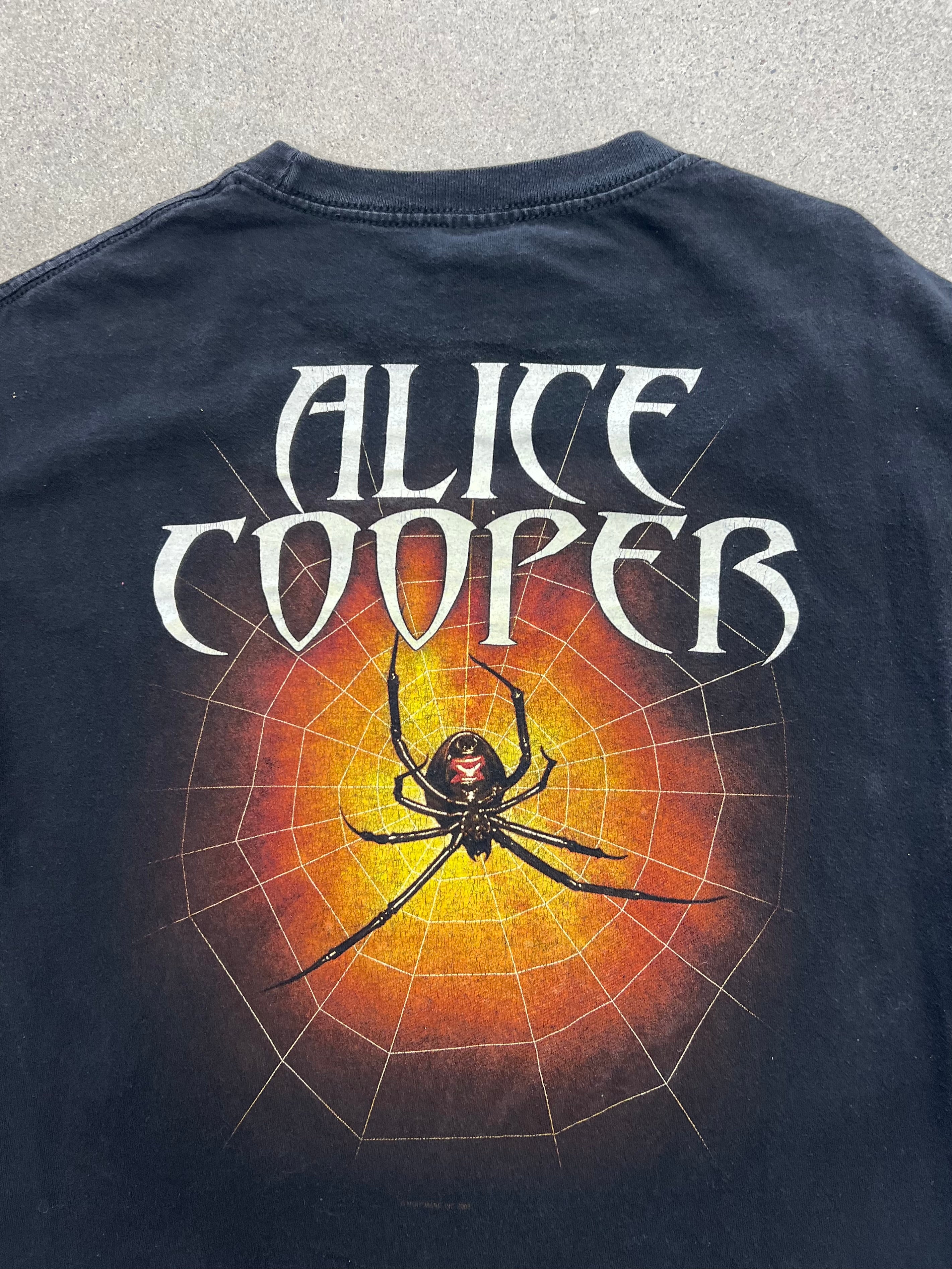 2003 The Eyes Of Alice Cooper Spider Web Band T-Shirt - M