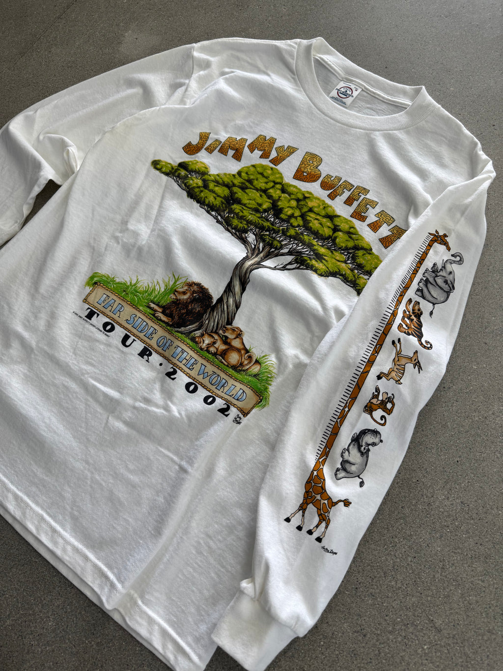 2002 Jimmy Buffett Far Side Of The World Long Sleeve Tour Shirt - L