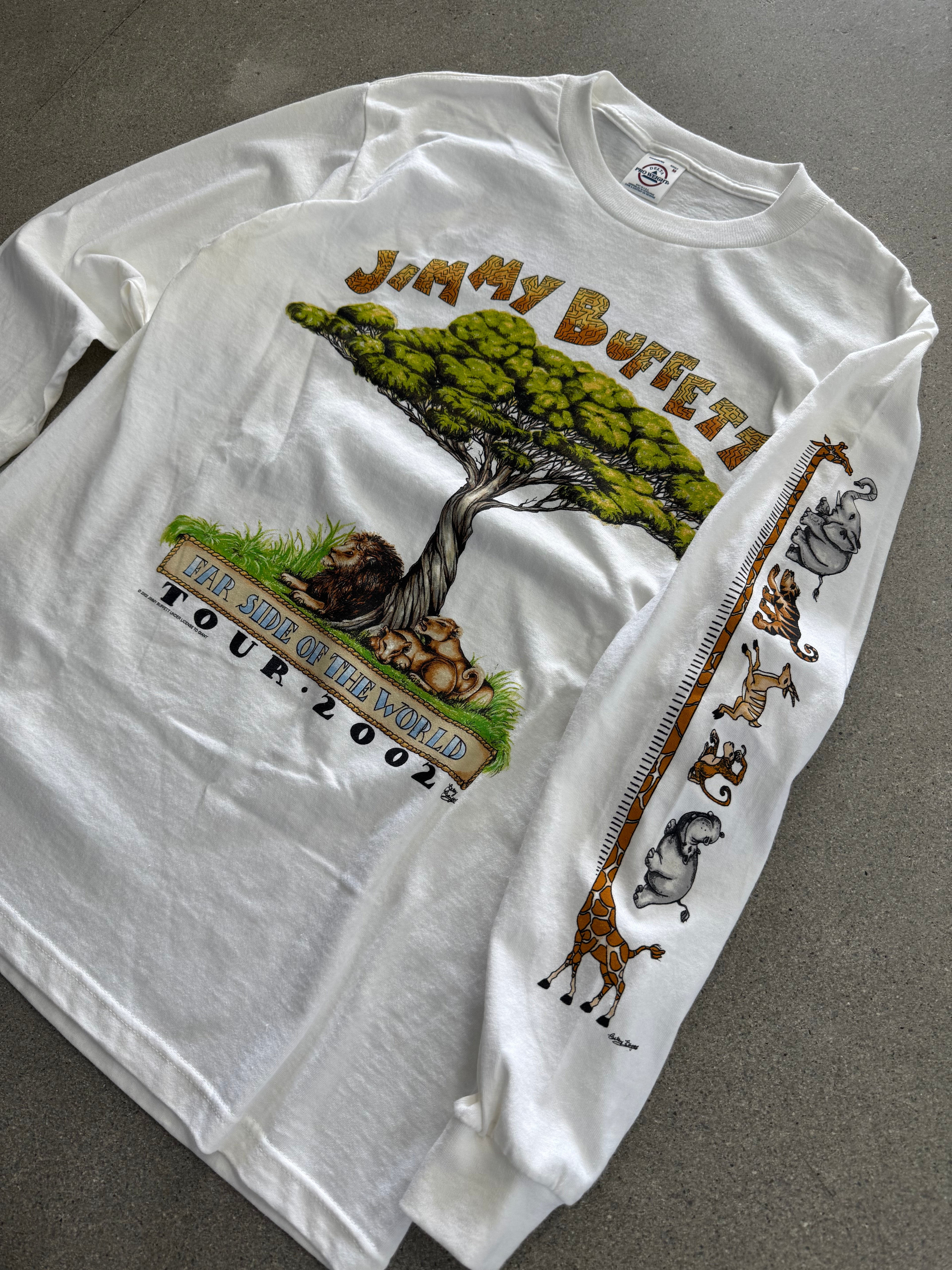 2002 Jimmy Buffett Far Side Of The World Long Sleeve Tour Shirt - L