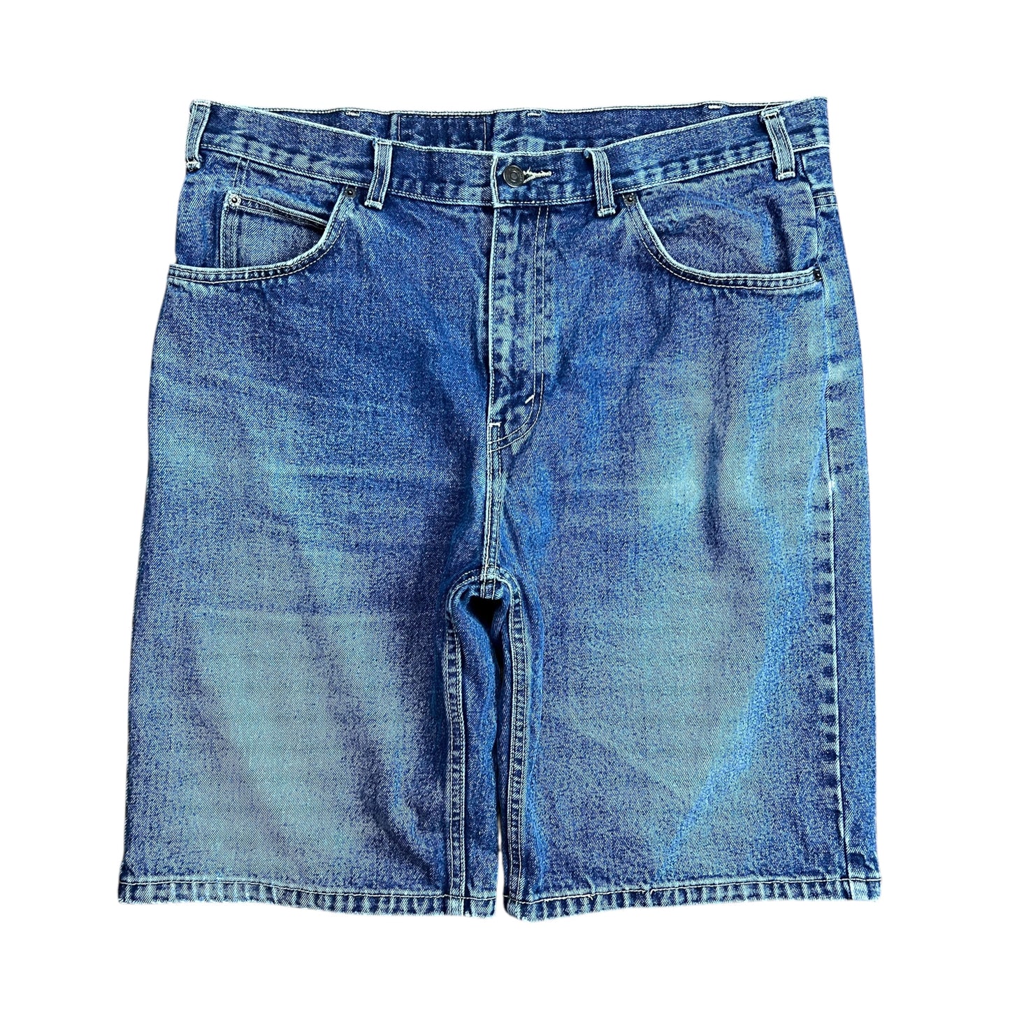 Levi's Faded Blue Orange Tab Jean Shorts - 36”