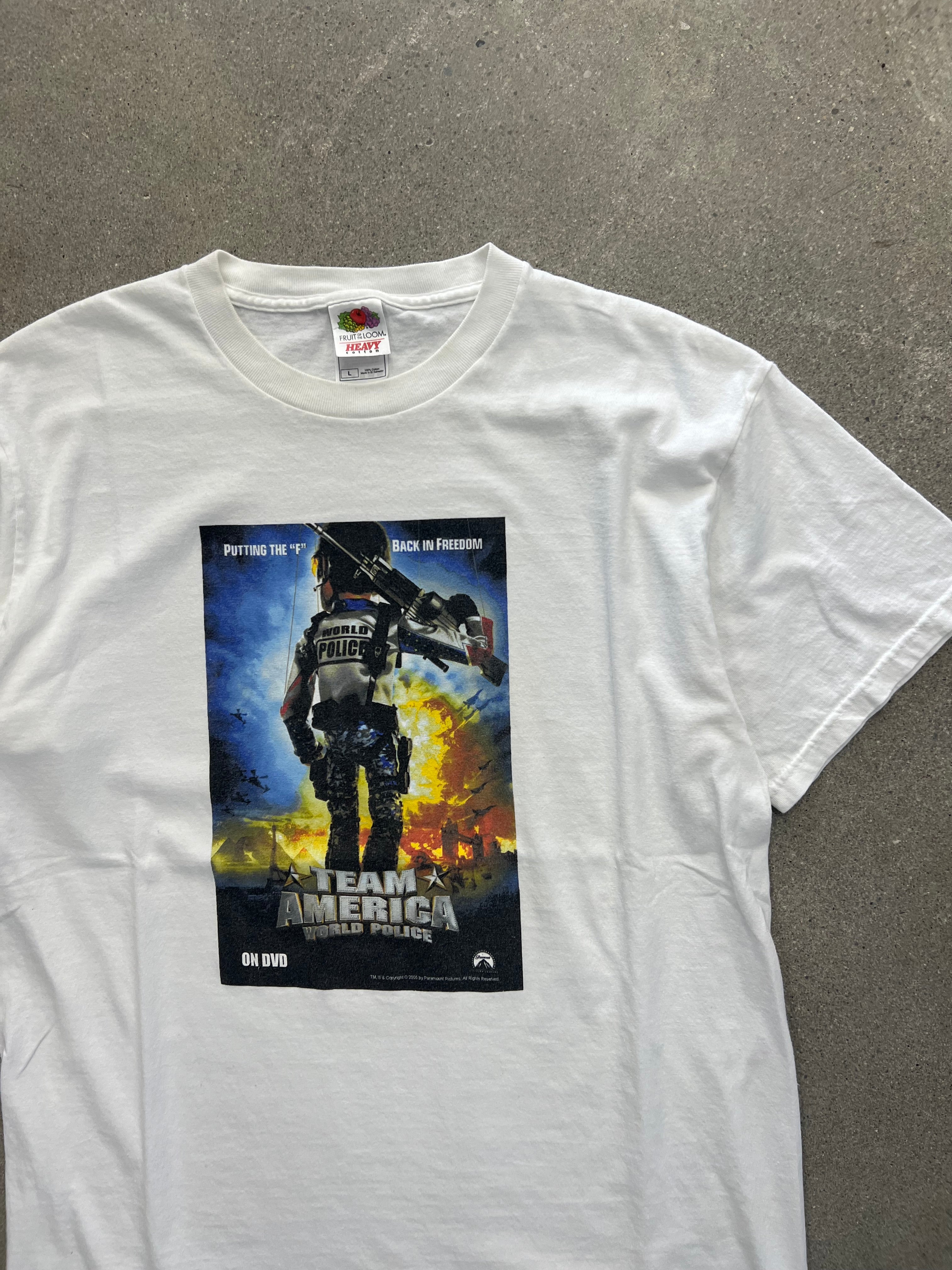 2005 Team America Movie Promo T-Shirt - L