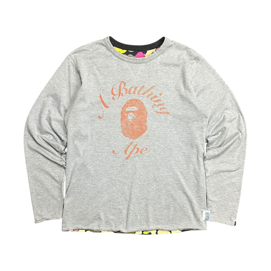 2000's Bape Reversible Multicoloured ￼Sweatshirt - L