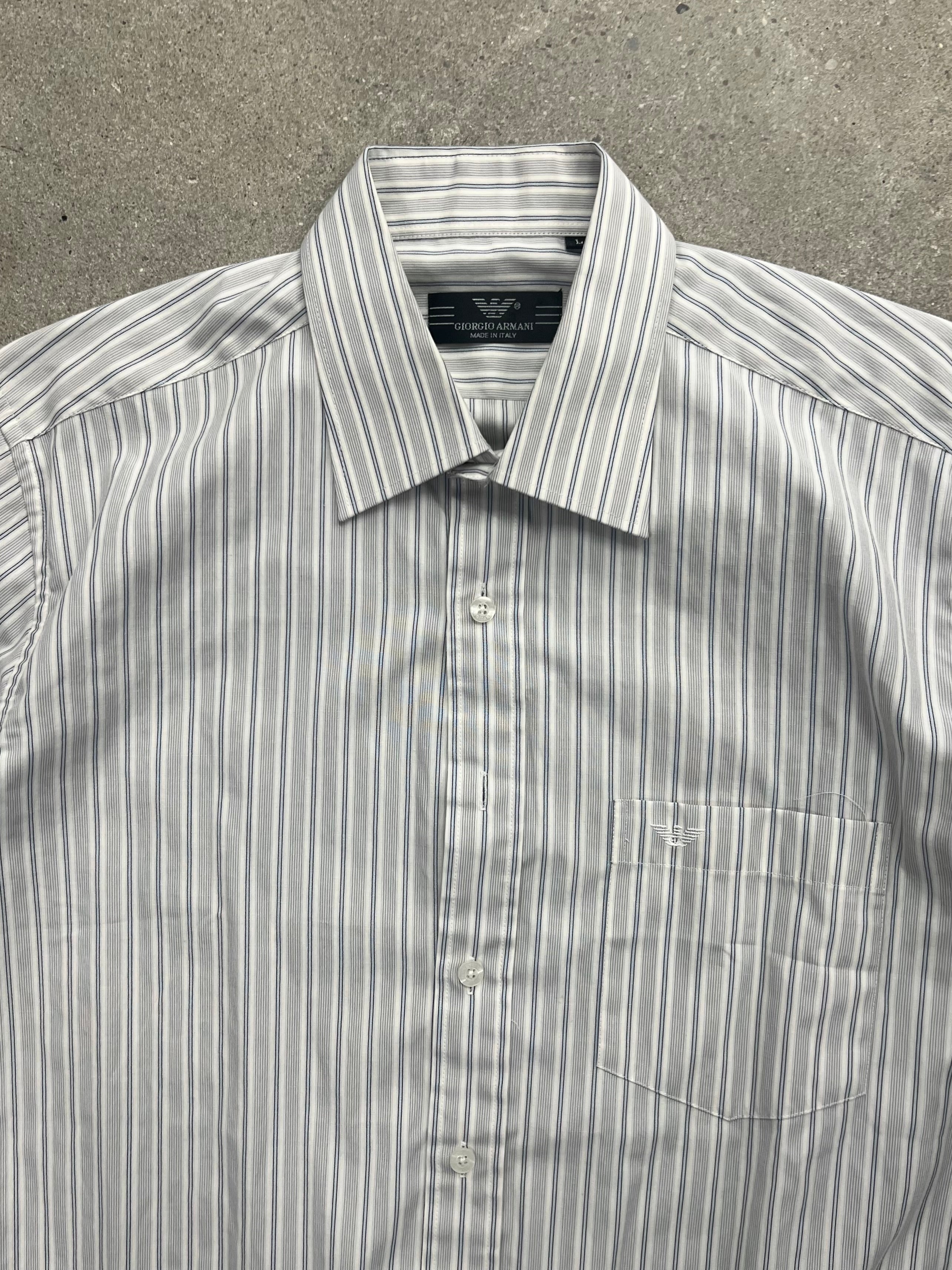 Giorgio Armani Striped Button-Up Shirt - L