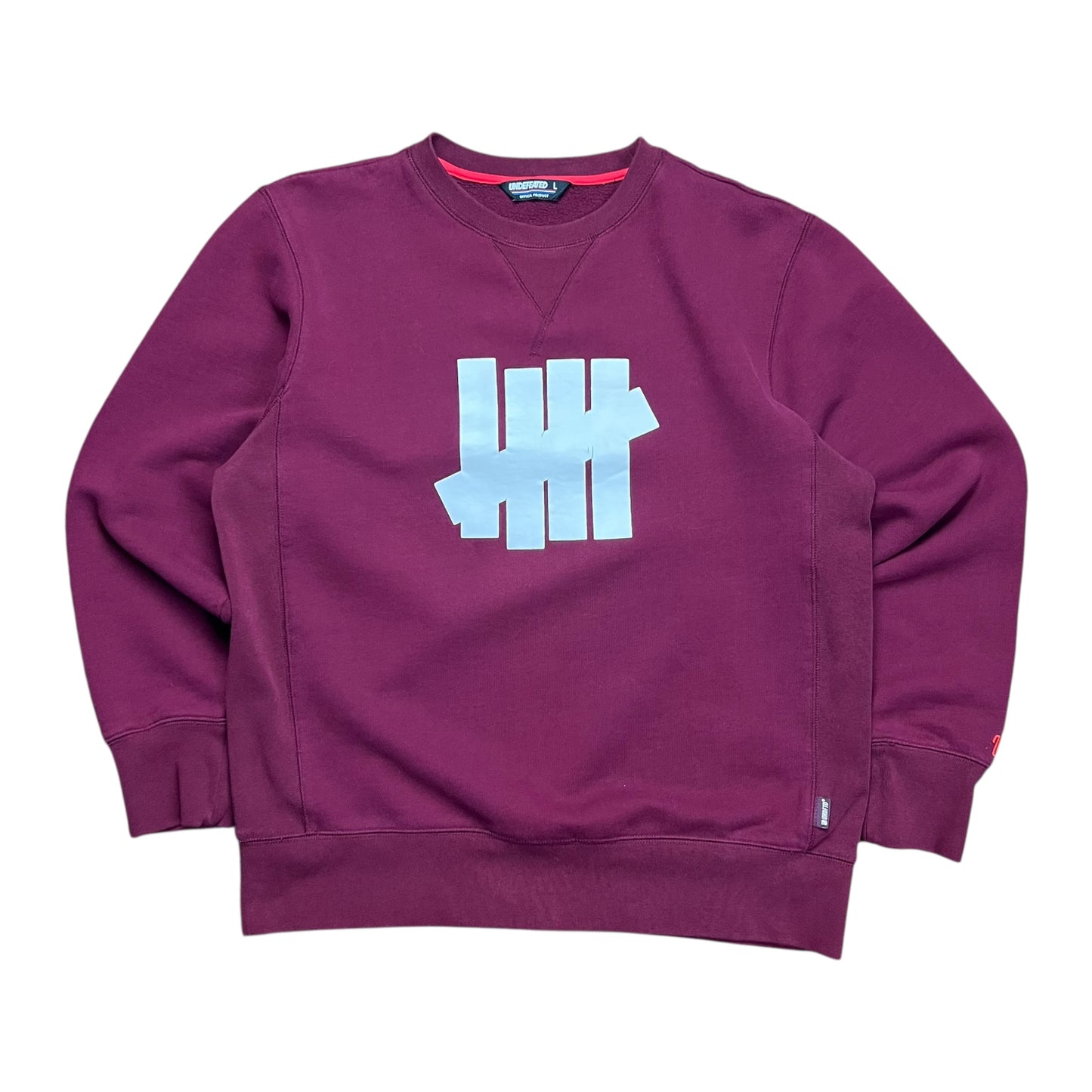 Undefeated Burgundy Logo Crewneck Sweatshirt - L