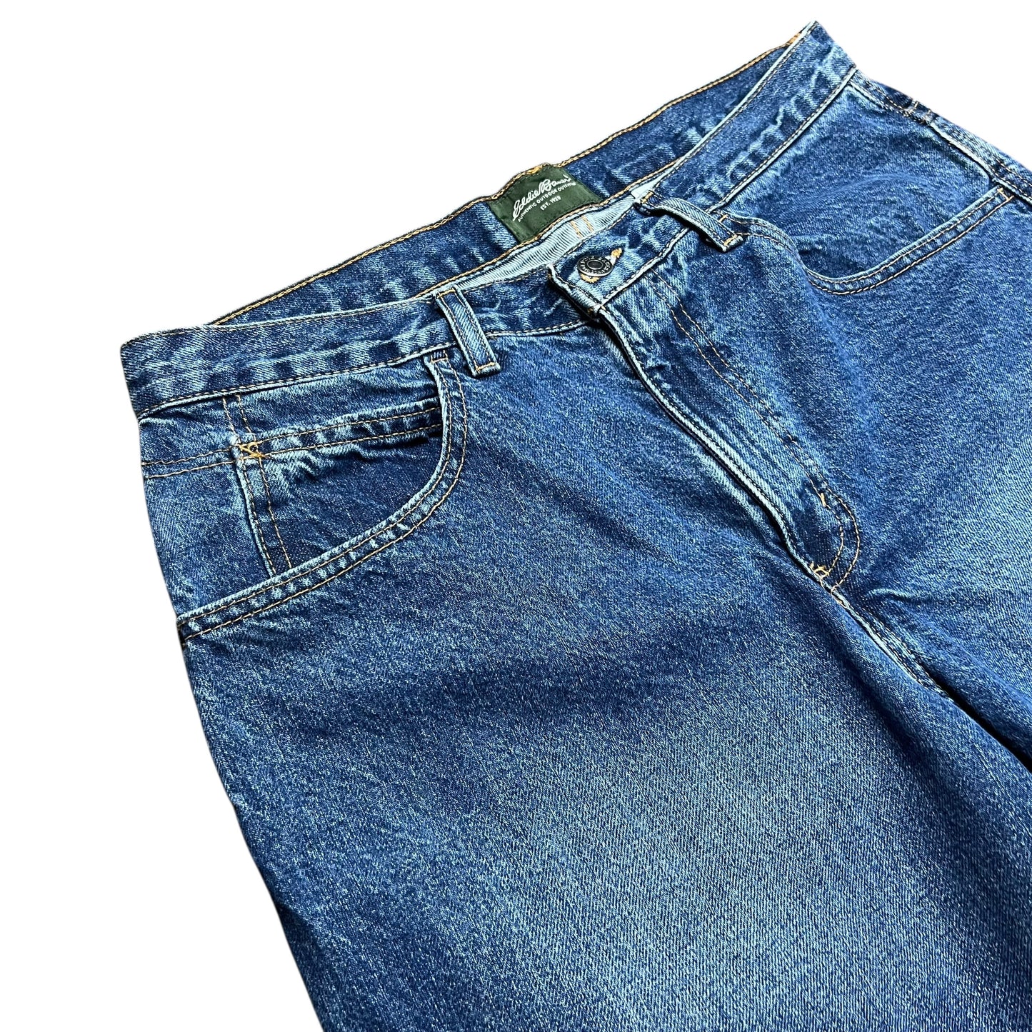 Eddie Bauer Faded Blue Jean Shorts - 32"