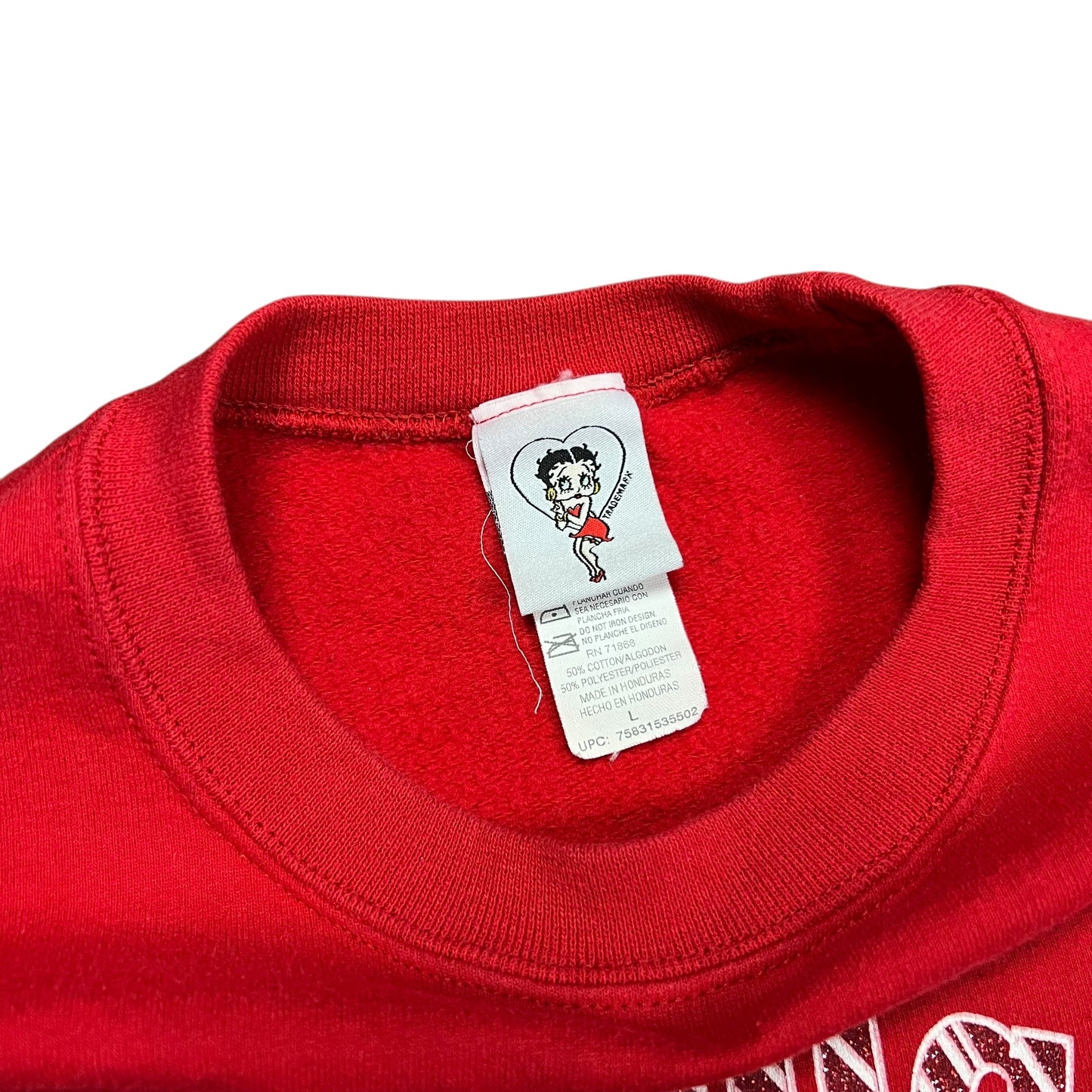 2004 Betty Boop Be Naughty Christmas Crewneck - L