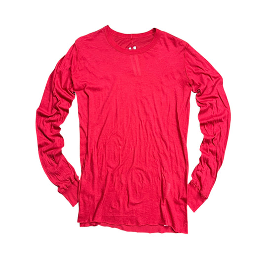 Rick Owens Lido ￼Cardinal Red Long-sleeve Shirt - S