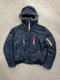 Point Zero Faux Fur Hooded Flight Jacket - S