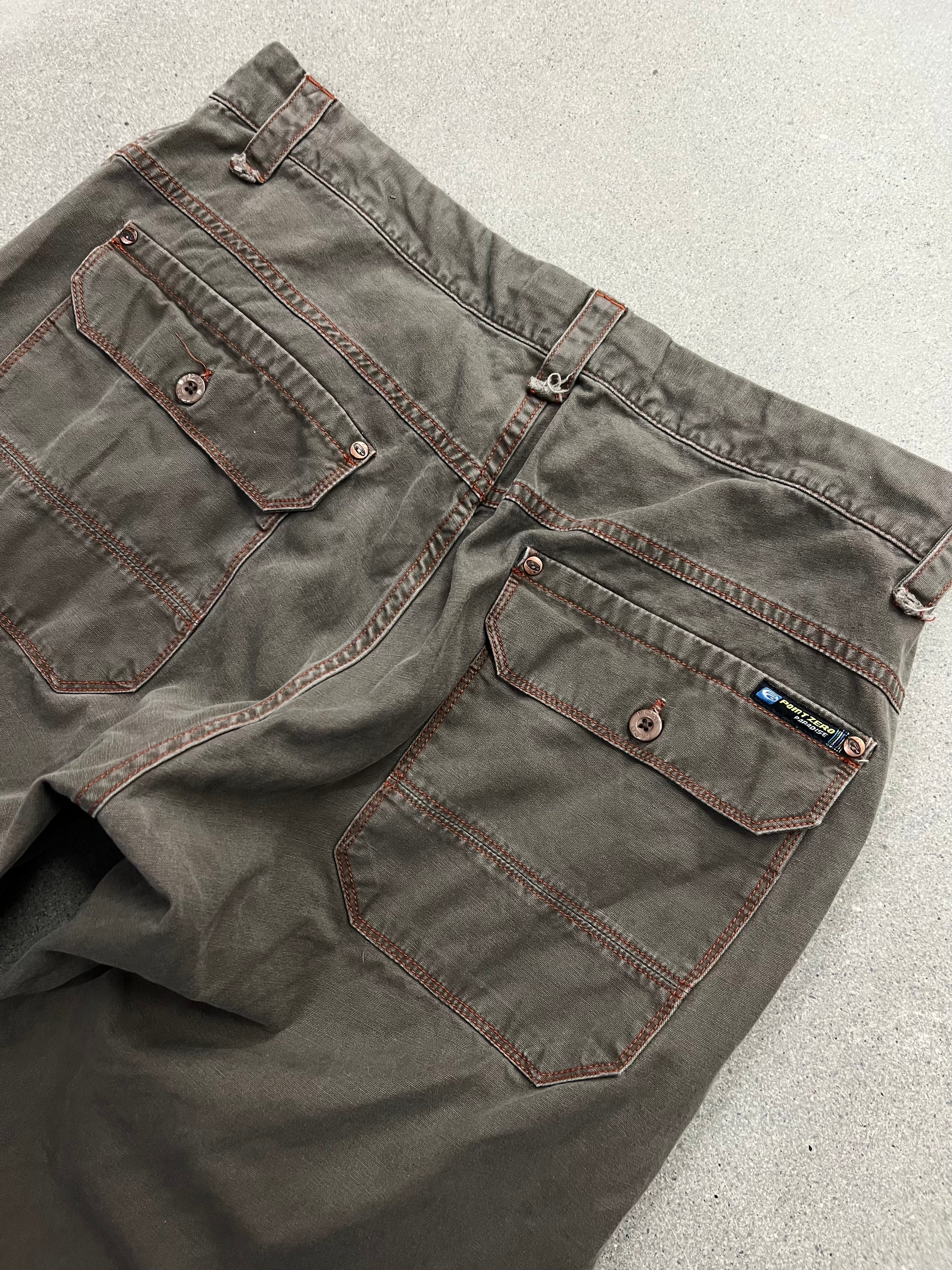 Point Zero Paradise Contrast Stitch Shorts - 36”