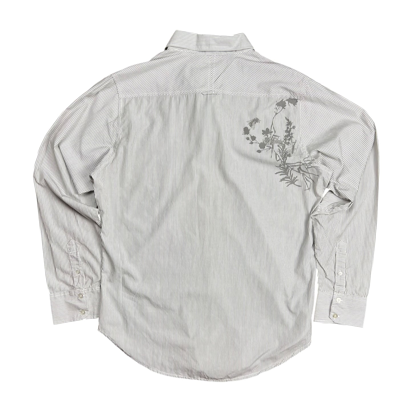 Billabong Flower Print Striped Button-up Shirt - XL