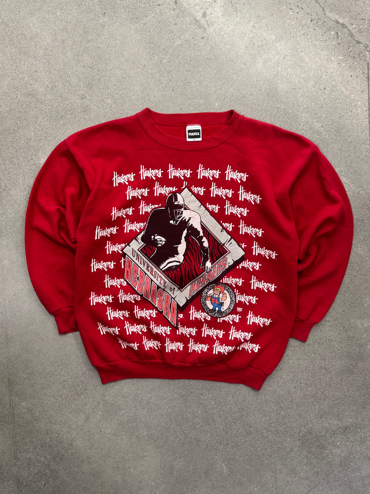 University of Nebraska Cornhuskers Collegiate Football Crewneck Sweatshirt - XL