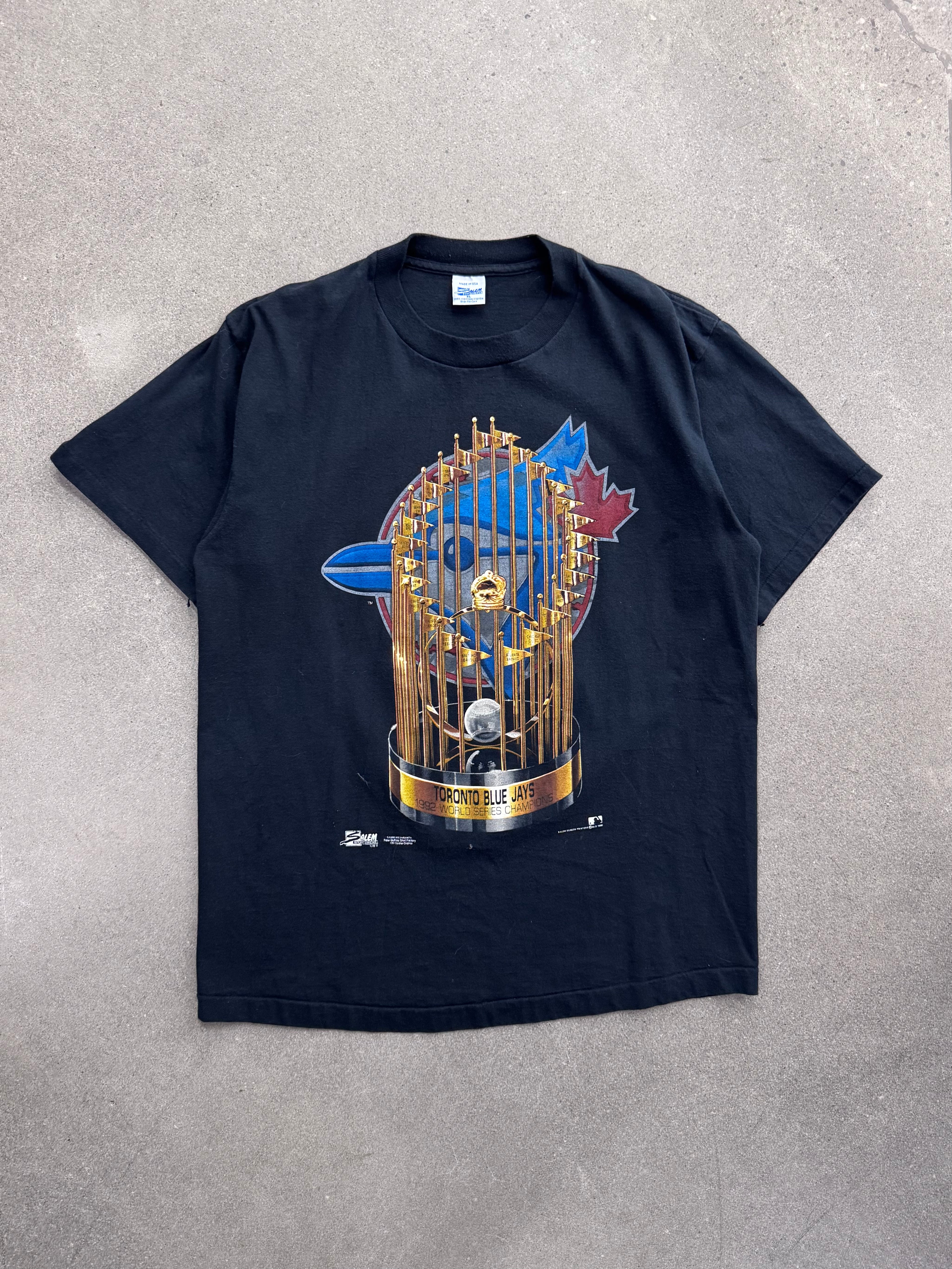 1992 Salem Sportswear Toronto Blue Jays World Series MLB Champions T-Shirt - XL