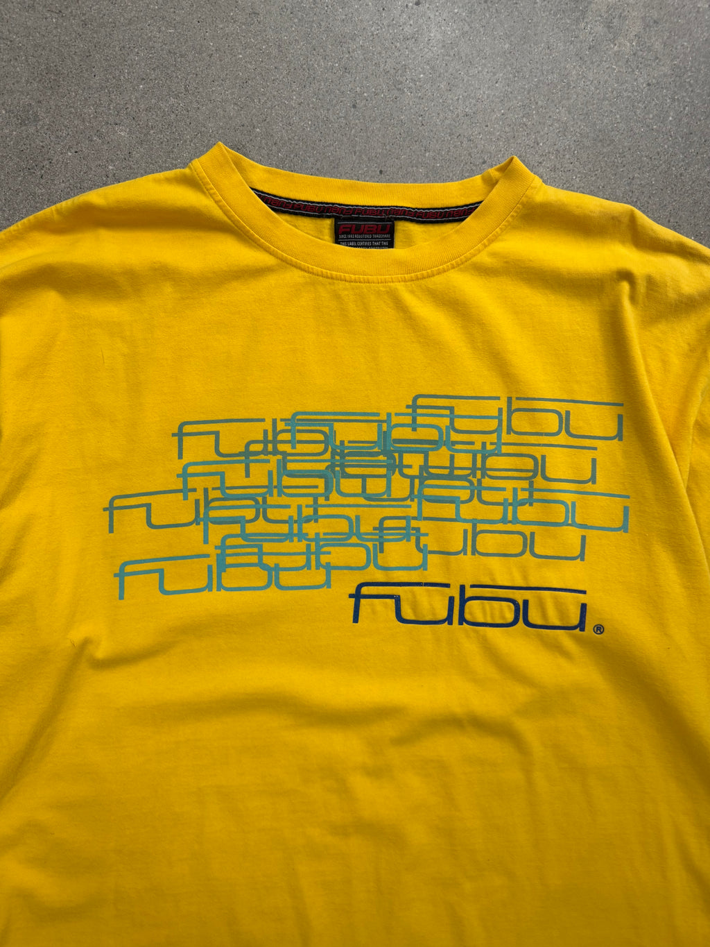 FUBU Logo Layered Line-Art T-Shirt - XXL