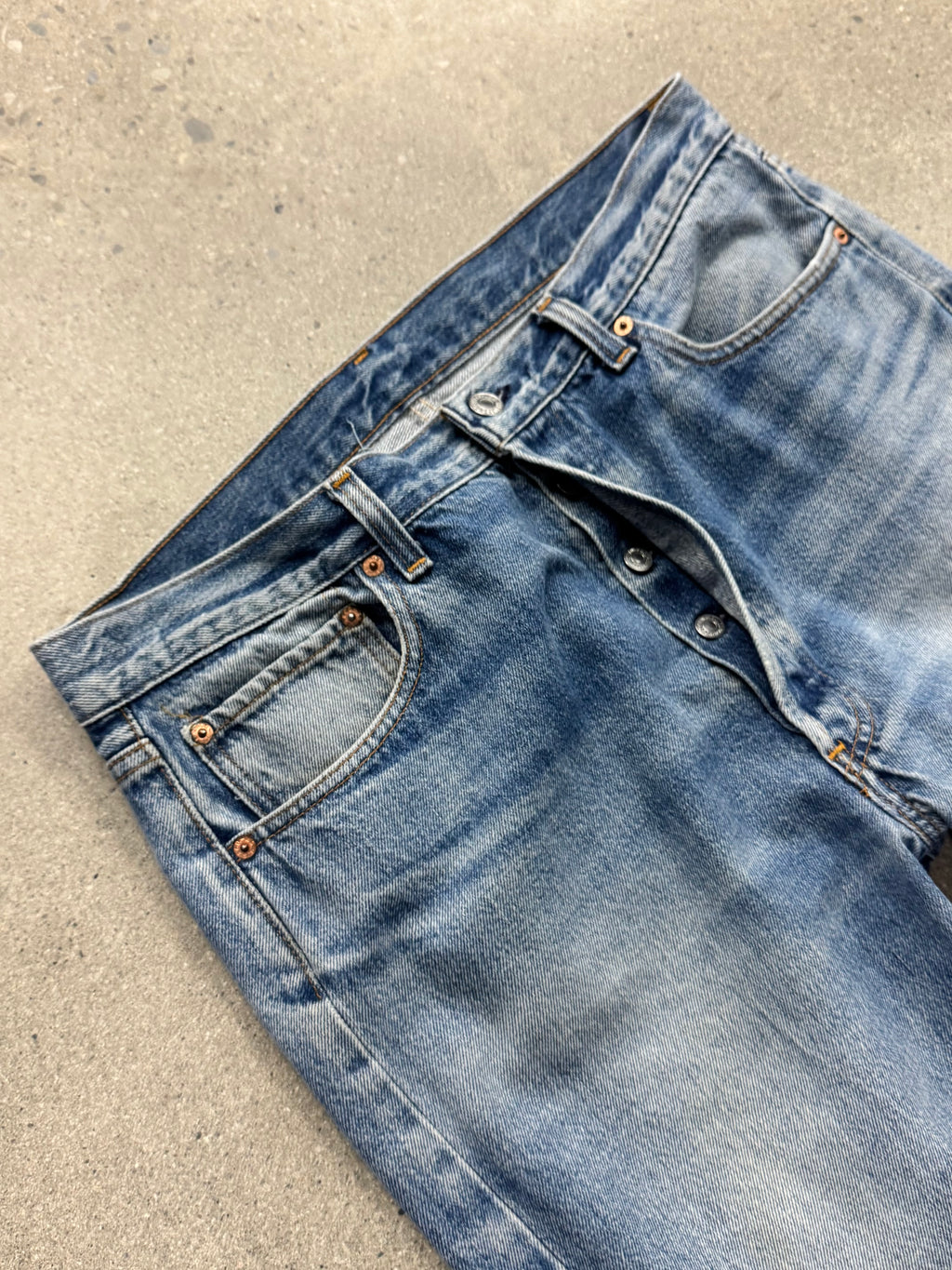 Faded & Distressed Levi’s 501XX Jeans - 34”