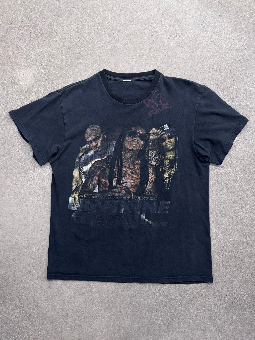 Faded 2013 Lil Wayne Amerikaz Most Water Tour T-Shirt - L