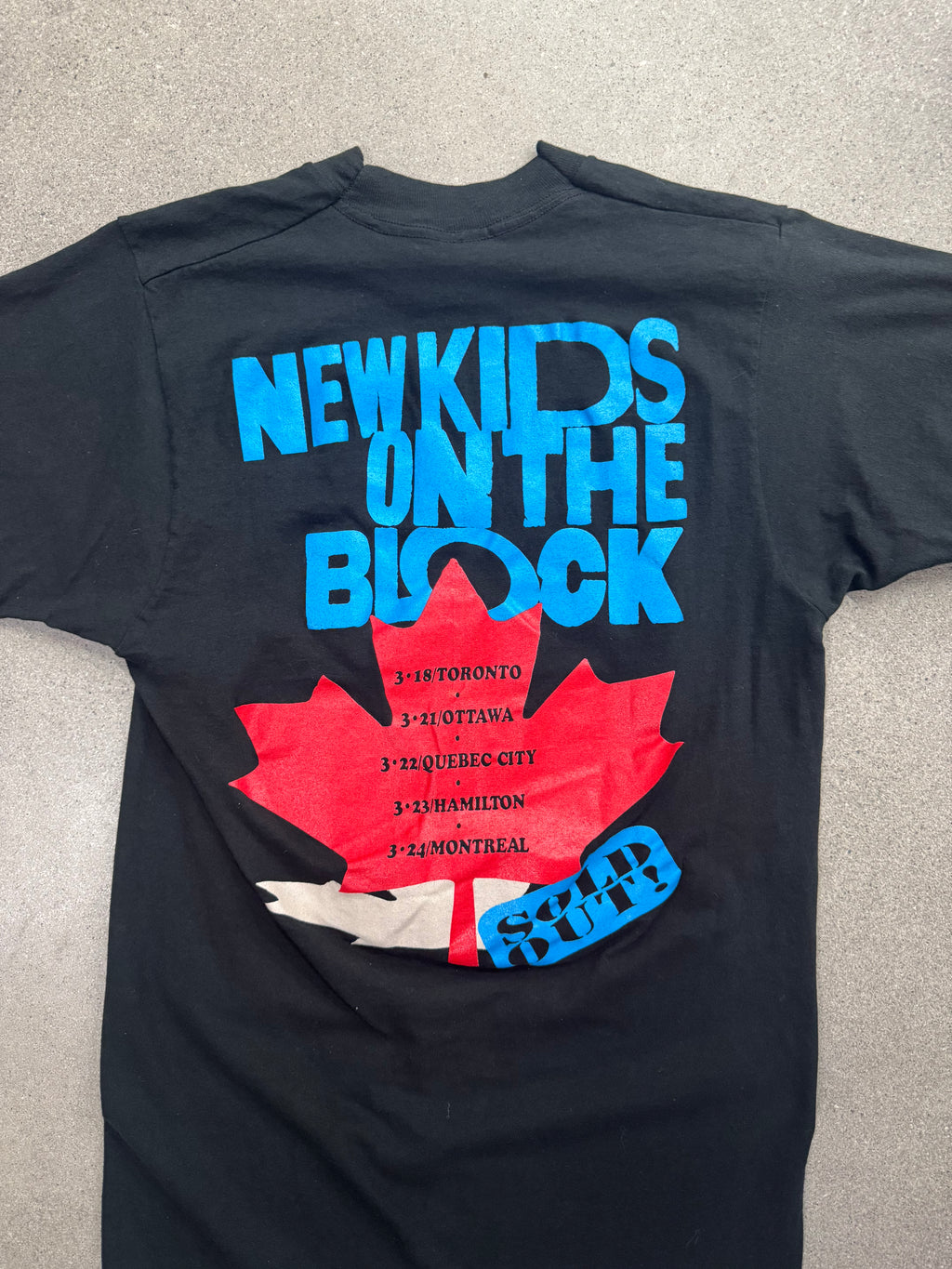 1989 New Kids On The Block Canadian Tour T-Shirt - M